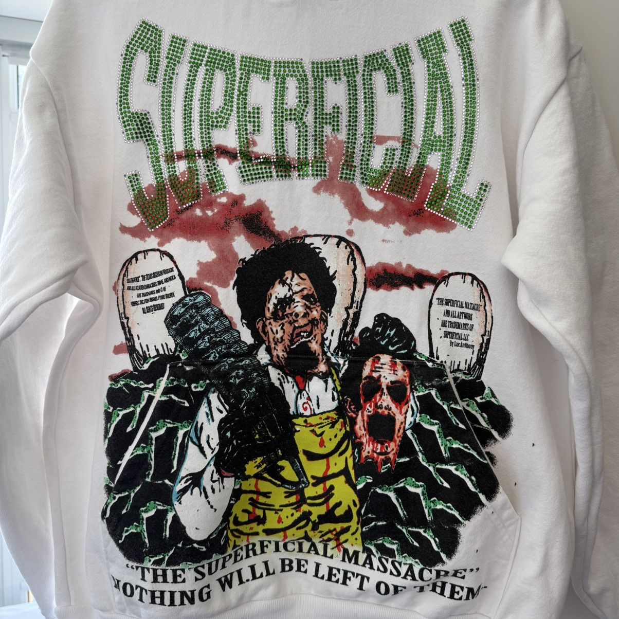 Other SUPERFICIAL Rhinestones Graphic Hoodie Size US M / EU 48-50 / 2 - 2 Thumbnail