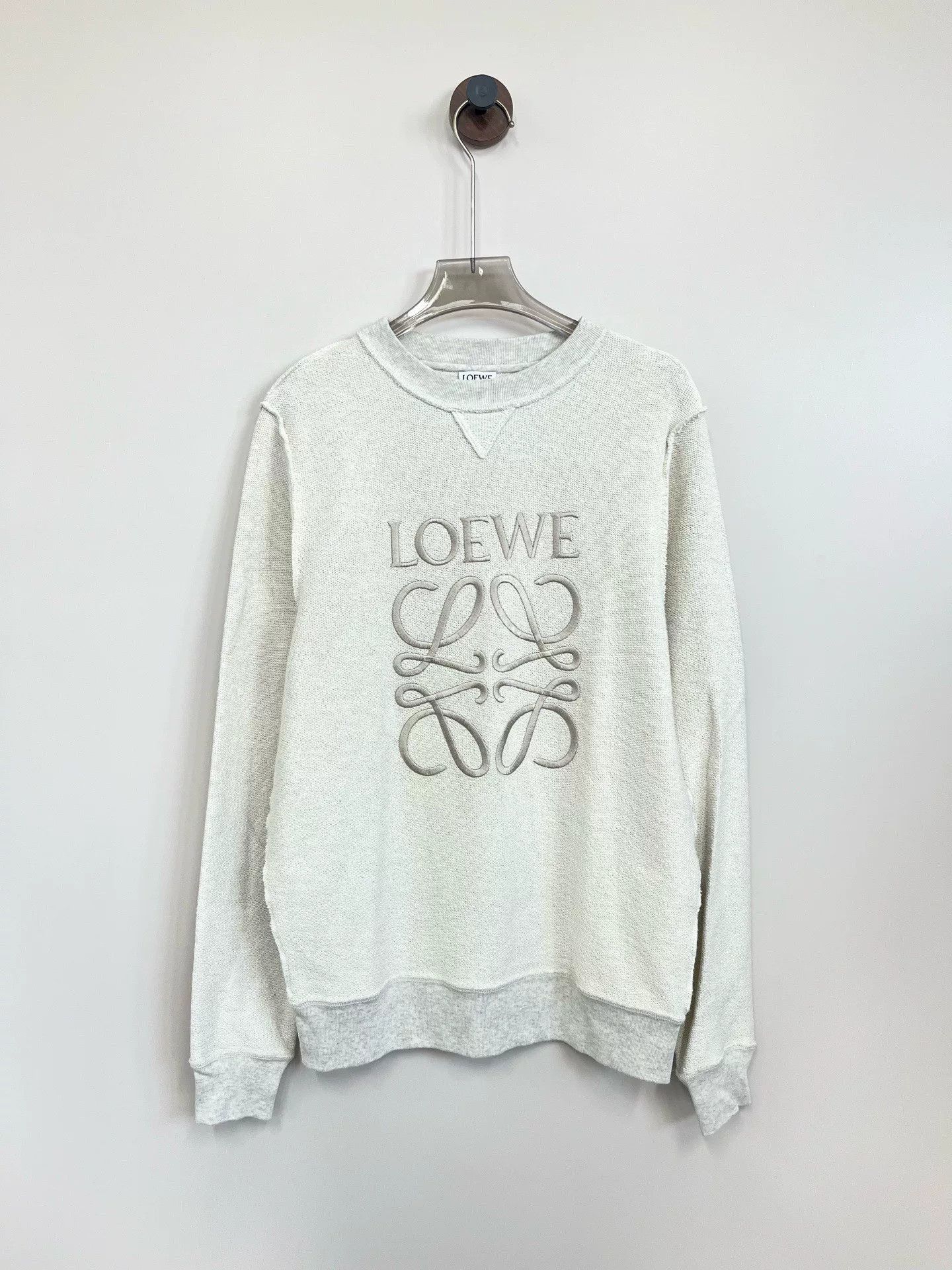 Loewe Loewe Gray Embroidered Logo Sweatshirt Size US M / EU 48-50 / 2 - 1 Thumbnail
