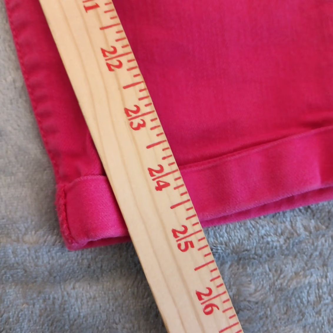 Denime Dear John Womens Jeans Cropped Pink Denim Mid Rise 30 Regular Inseam 25 Cuffed 32x25 Vintage No Size 30" / US 8 / IT 44 - 5 Thumbnail