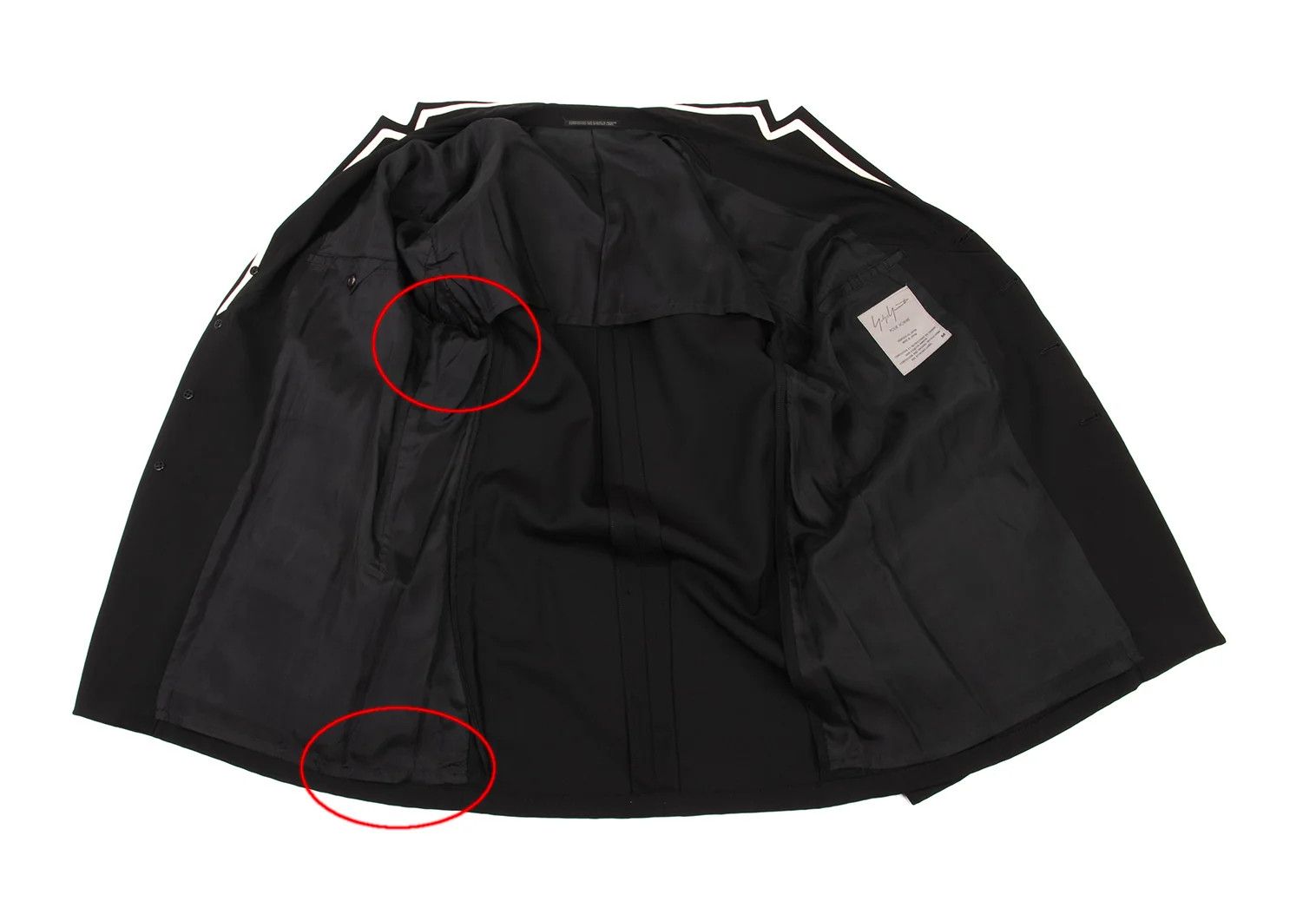 Yohji Yamamoto Yohji Yamamoto Wool Gabardine Jacket Black Beige M Size US M / EU 48-50 / 2 - 13 Thumbnail