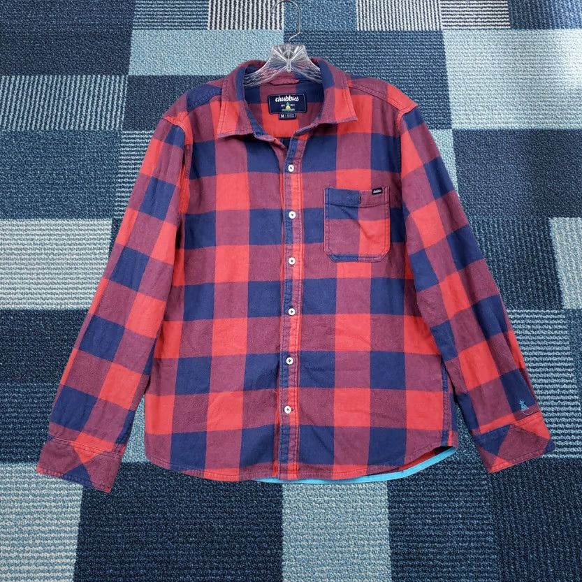 Chubbies Ch Chubbies Button Up Shirt Mens Medium Red Regular Fit Flannel Plaid Long Sleeve Size US M / EU 48-50 / 2 - 1 Thumbnail