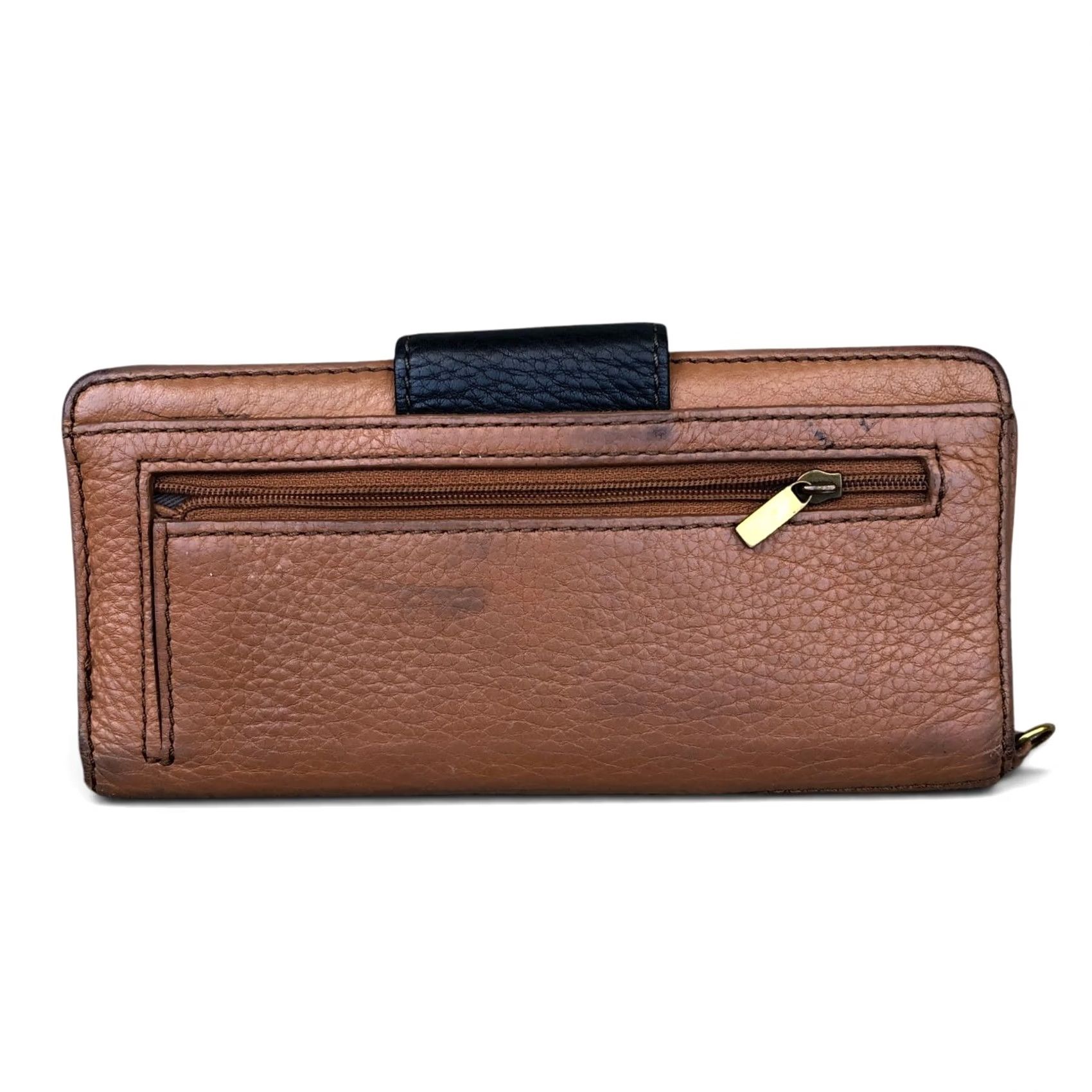 Fossil Vintage FOSSIL Quinn Leather Wallet Bifold Card Holder Brown Women's 7.5" x 3.5" Size ONE SIZE - 2 Thumbnail