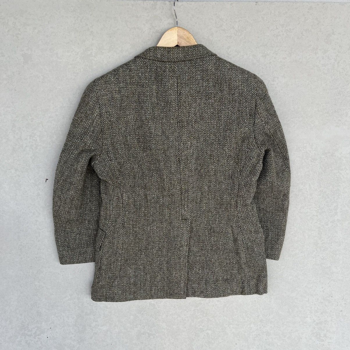 Other Vintage Herringbone Wool blazer Button Green & brown Colour Size 34R - 7 Thumbnail