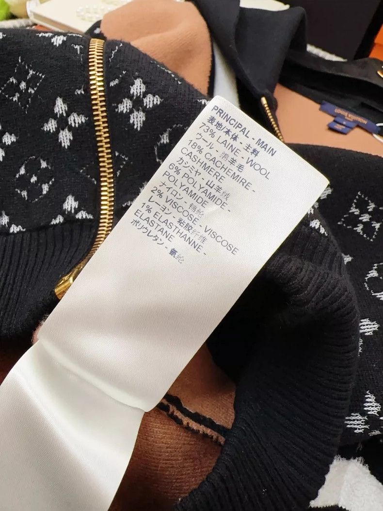 Louis Vuitton LOUIS VUITTON Black presbyopic color-block zip-up hooded wo Size S / US 4 / IT 40 - 7 Thumbnail