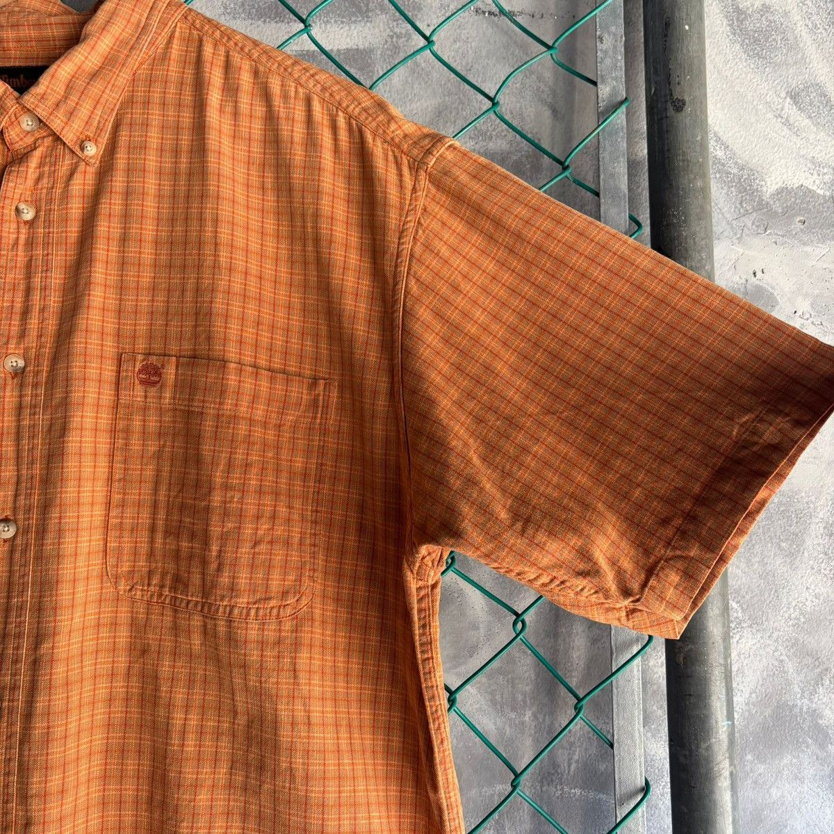 Timberland Timberland Button Down Shirt Plaid Short Sleeves Size US XL / EU 56 / 4 - 7 Thumbnail
