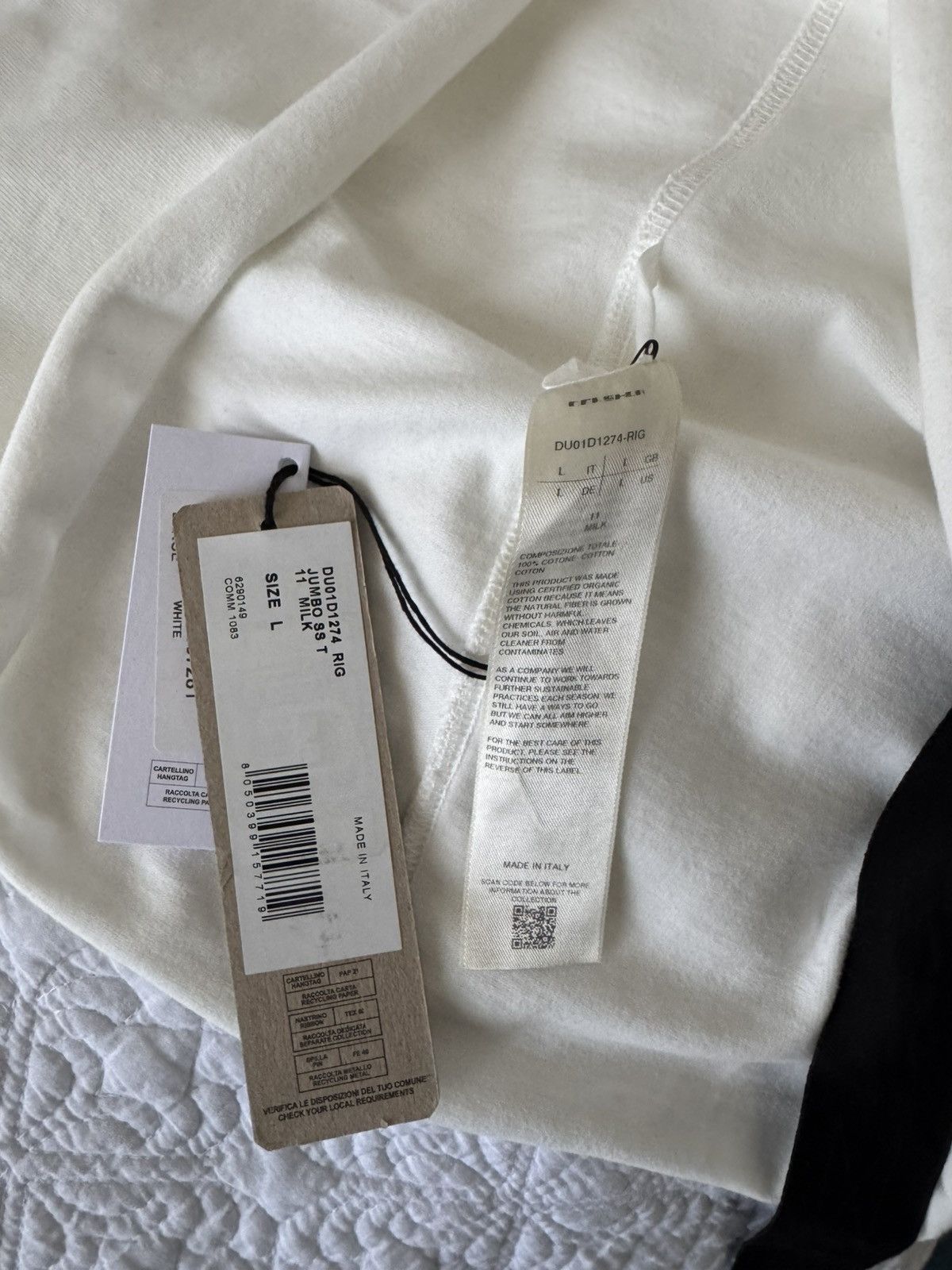 Rick Owens × Rick Owens Drkshdw Rick Owens DRKSHDW jumbo tee Size US L / EU 52-54 / 3 - 3 Thumbnail