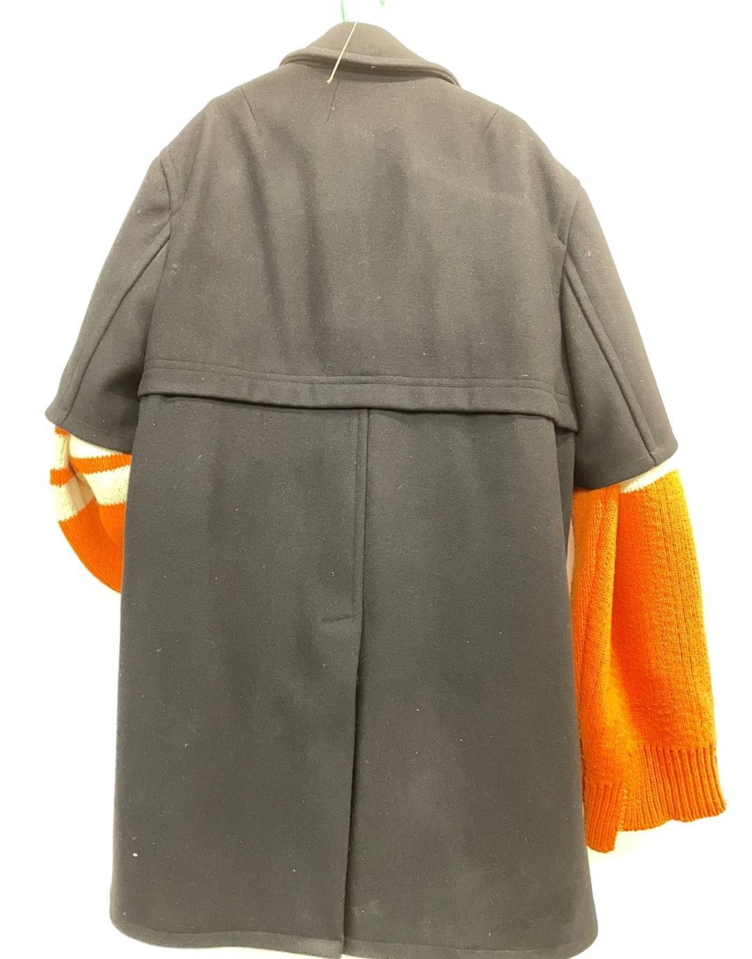 Raf Simons FW16Black Oversized shortsleeved Wool Car Coat