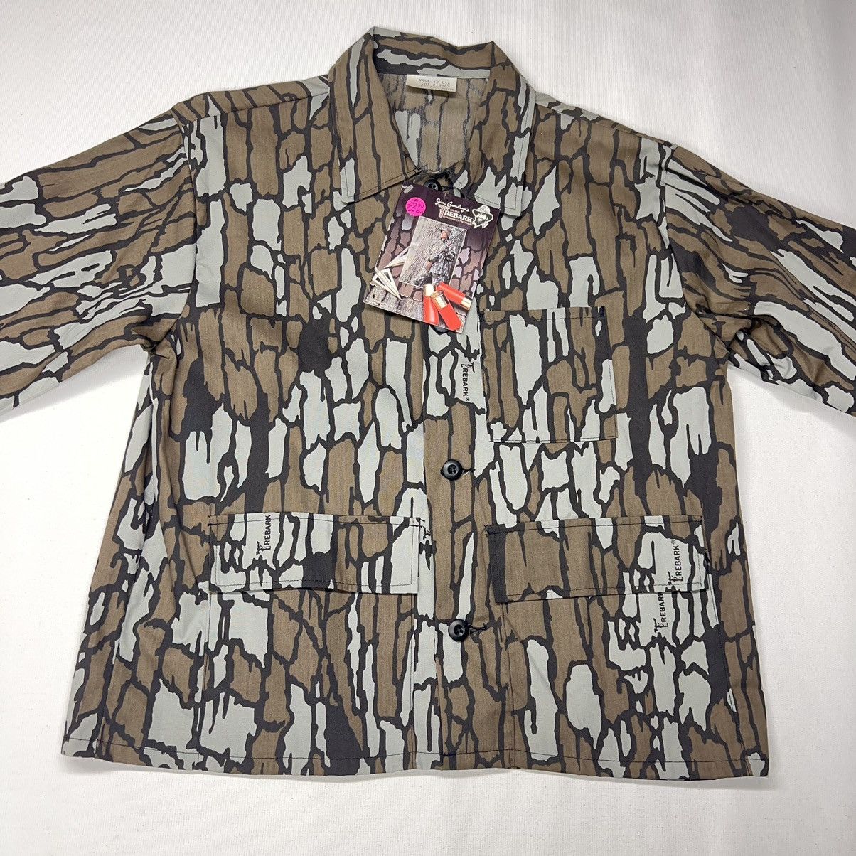 Vintage VTG Trebark Shirt Pants Set Camo Suit Hunting Shooting 80s Size US L / EU 52-54 / 3 - 2 Thumbnail