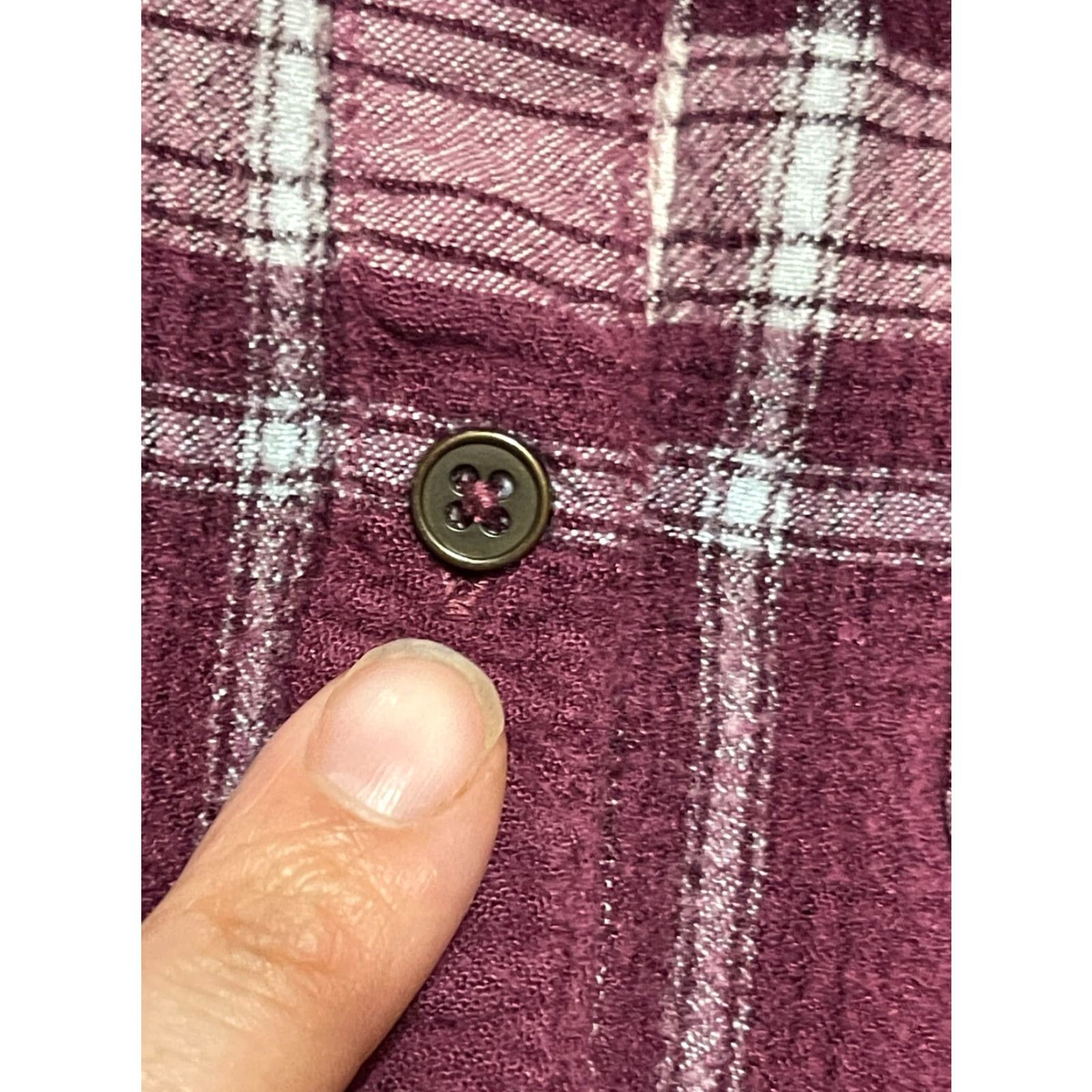 Vintage Knox Rose Shirt, Women's Large Button Up, Plaid White Purple, Duck Tail Size L / US 10 / IT 46 - 5 Thumbnail
