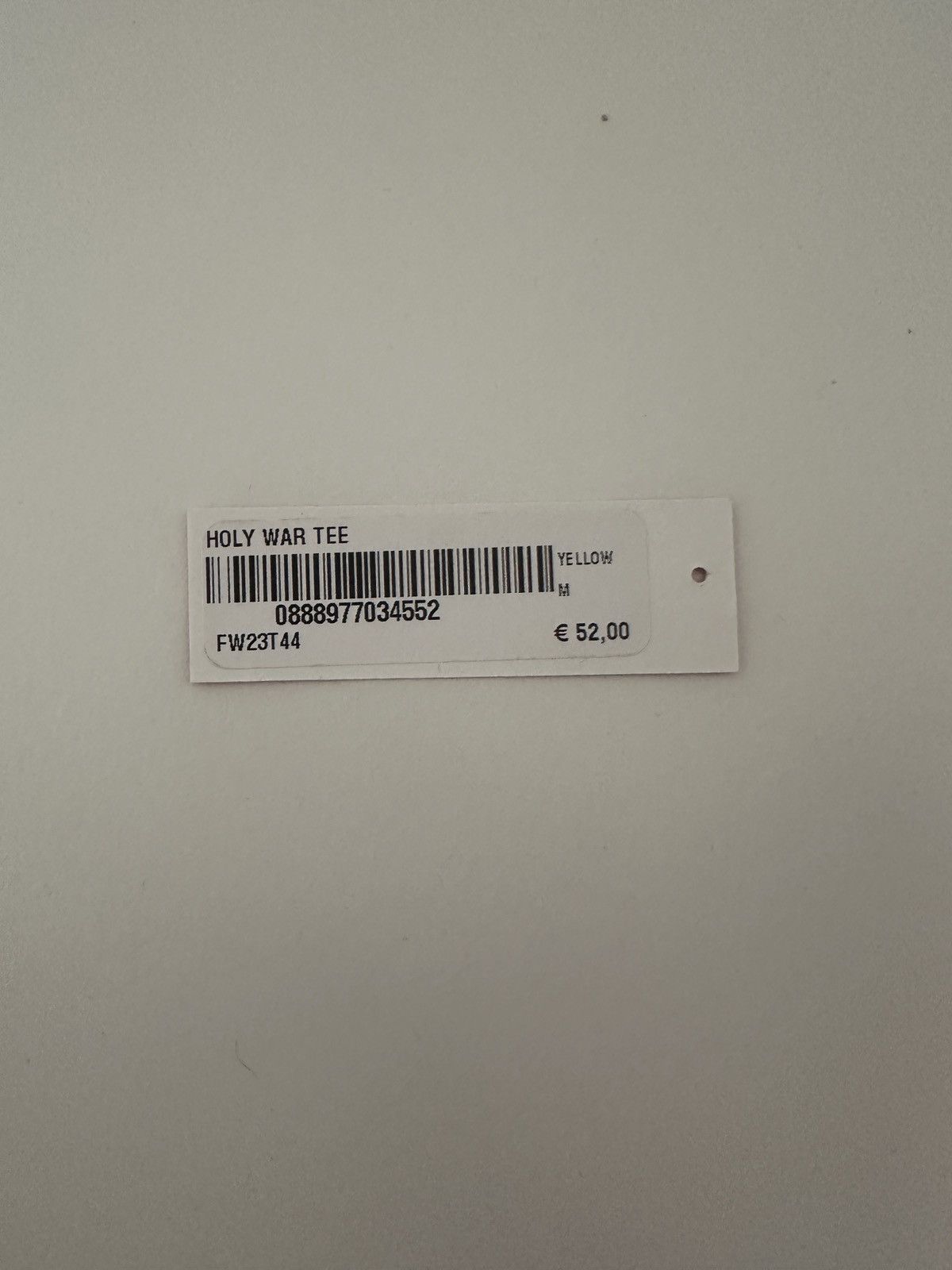 Supreme Supreme Holy War Tee Yellow Size US M / EU 48-50 / 2 - 7 Thumbnail