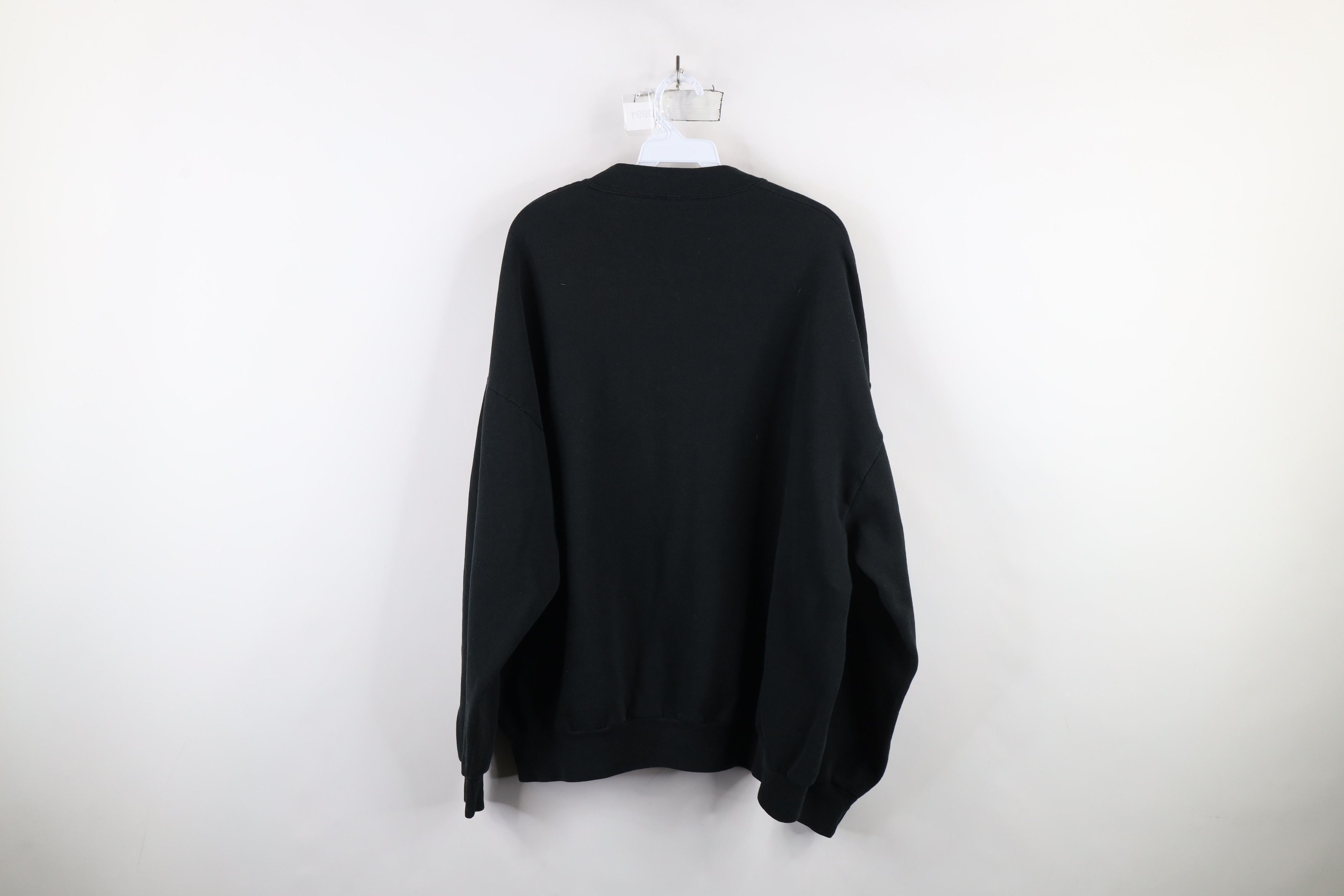 Vintage Vintage 90s Streetwear Blank Crewneck Sweatshirt Black USA Size US XXL / EU 58 / 5 - 7 Thumbnail