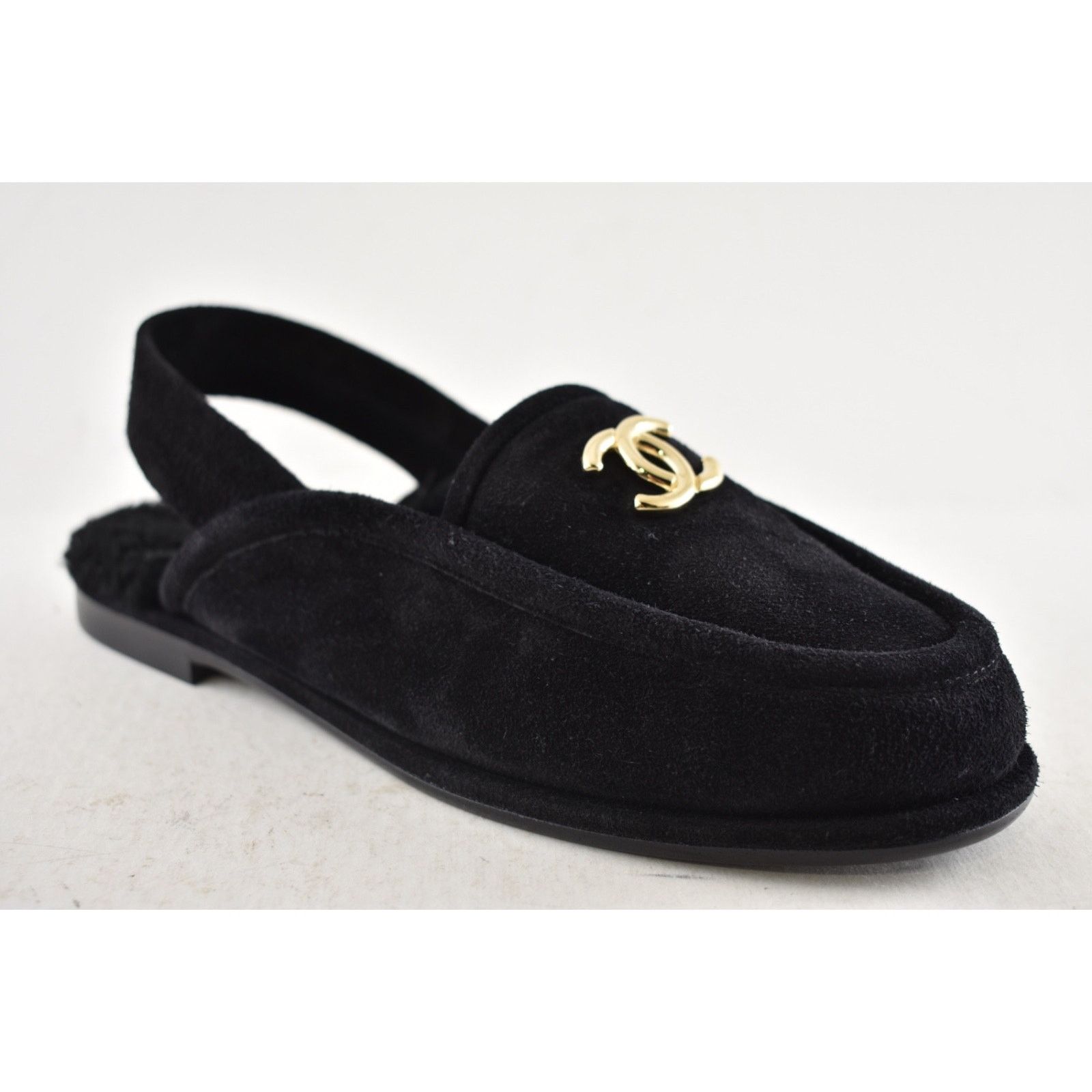 Chanel Shearling CC Moccasin Ballet Slingback Loafer Flat 36.5 Size US 6.5 / IT 36.5 - 3 Thumbnail