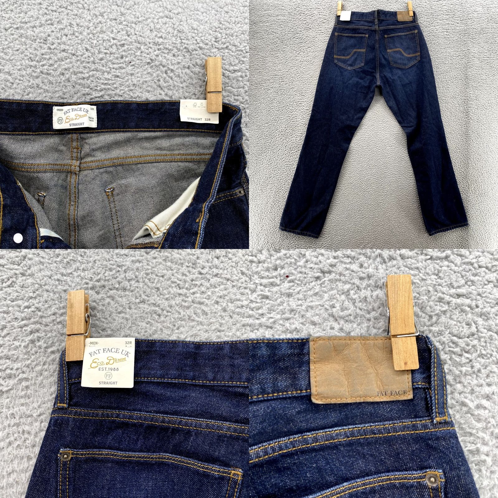FatFace Fat Face Jeans Men 34x32 Eco Denim Straight 90s Preppy Outdoor Academia Classic Size US 34 / EU 50 - 8 Thumbnail