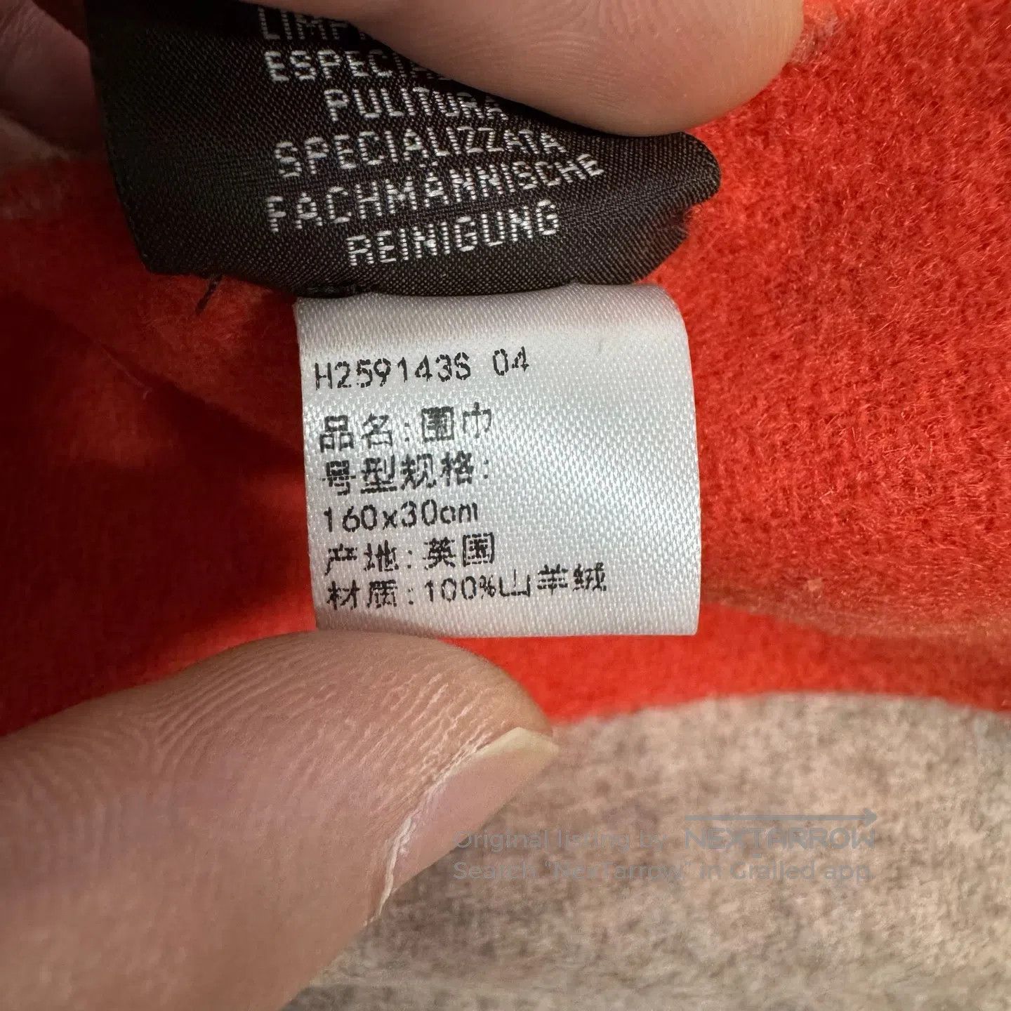 Hermes Hermes Orange pattern cashmere scarf| Size ONE SIZE - 6 Thumbnail