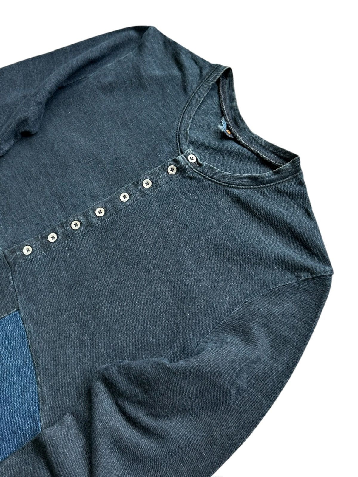 45rpm 00's R by 45RPM indigo dyed patchwork long sleeve Size US S / EU 44-46 / 1 - 4 Thumbnail