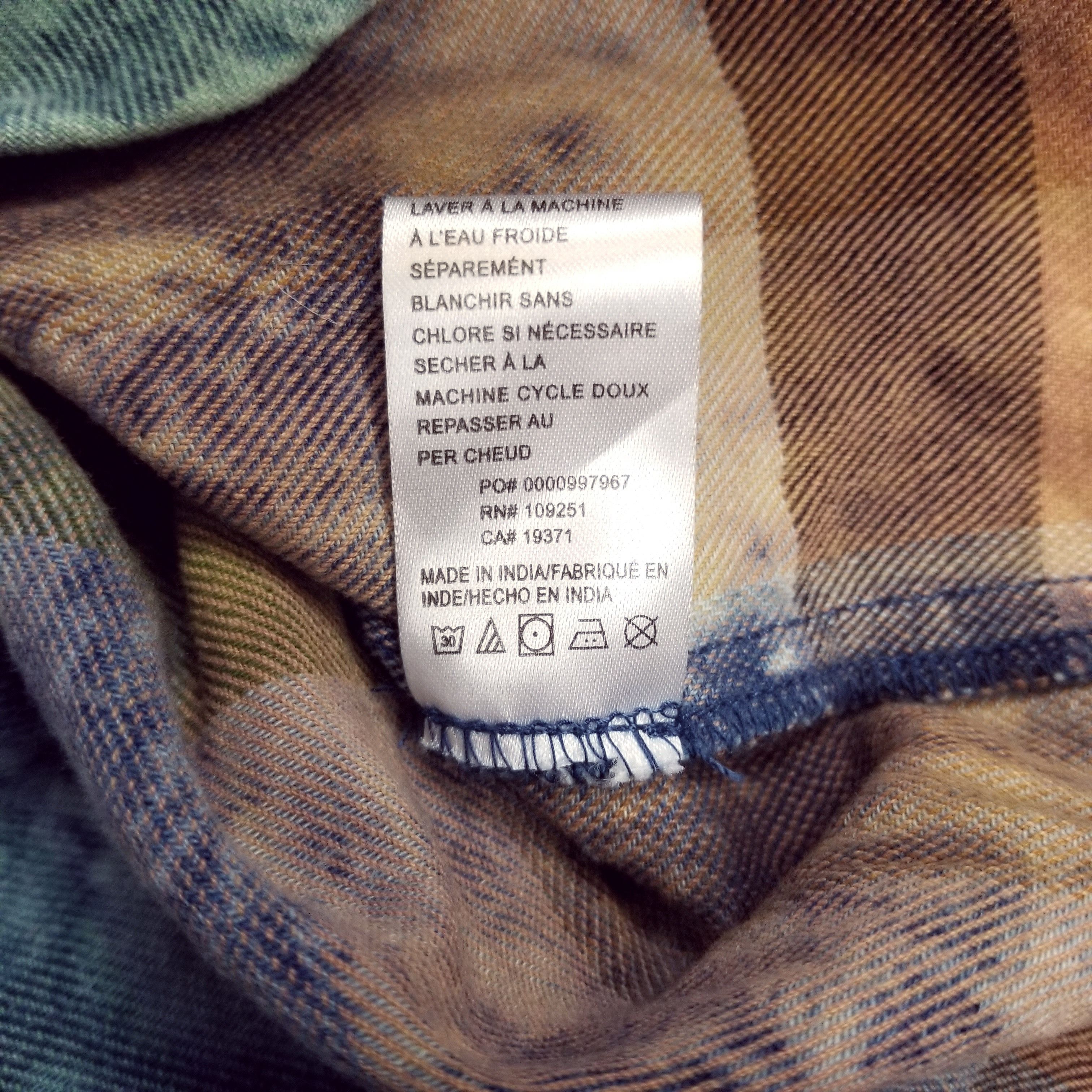 Anthropologie Isabella Sinclair Ruffle Plaid Bleach Dye Tunic Size S / US 4 / IT 40 - 9 Thumbnail