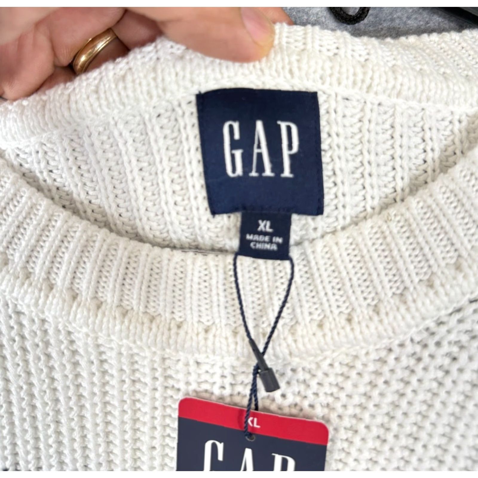 Gap GAP Pullover Sweater Womens XL Ivory Black Knit Striped Crewneck Long Sleeve NWT Size XL / US 12-14 / IT 48-50 - 5 Thumbnail