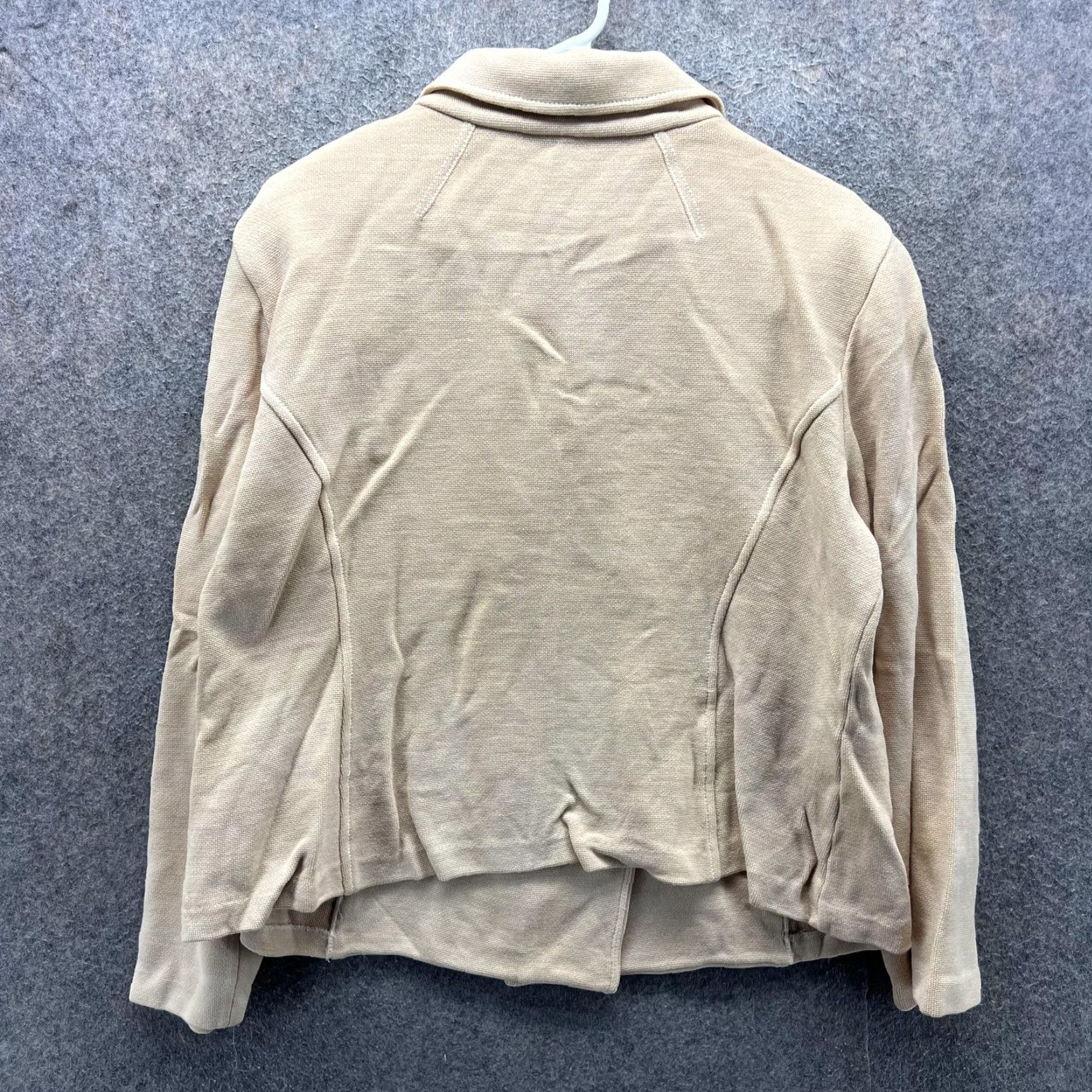 St. John St. John Blazer Womens 14 Beige Nautical Stripe Knit Double Breasted Jacket Size XL / US 12-14 / IT 48-50 - 7 Thumbnail
