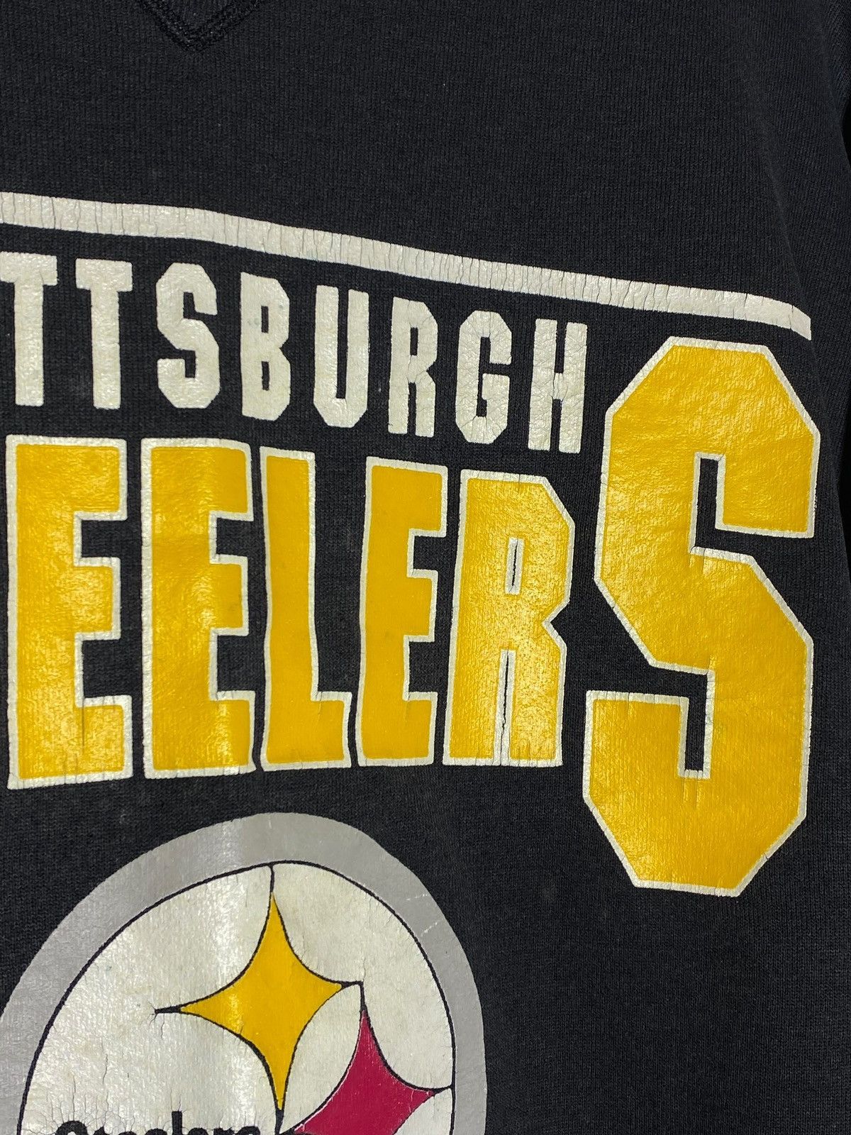 Vintage Vintage 90s Steelers Pittsburgh Distressed Faded Sweatshirt Size US M / EU 48-50 / 2 - 5 Thumbnail