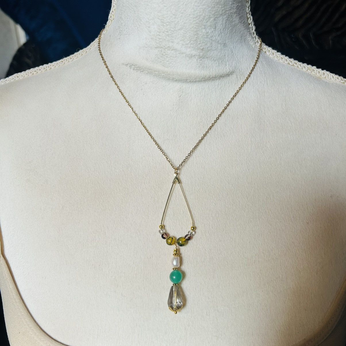 Handmade Handcrafted vintage bead changeable charm pendant necklace Size ONE SIZE - 2 Thumbnail