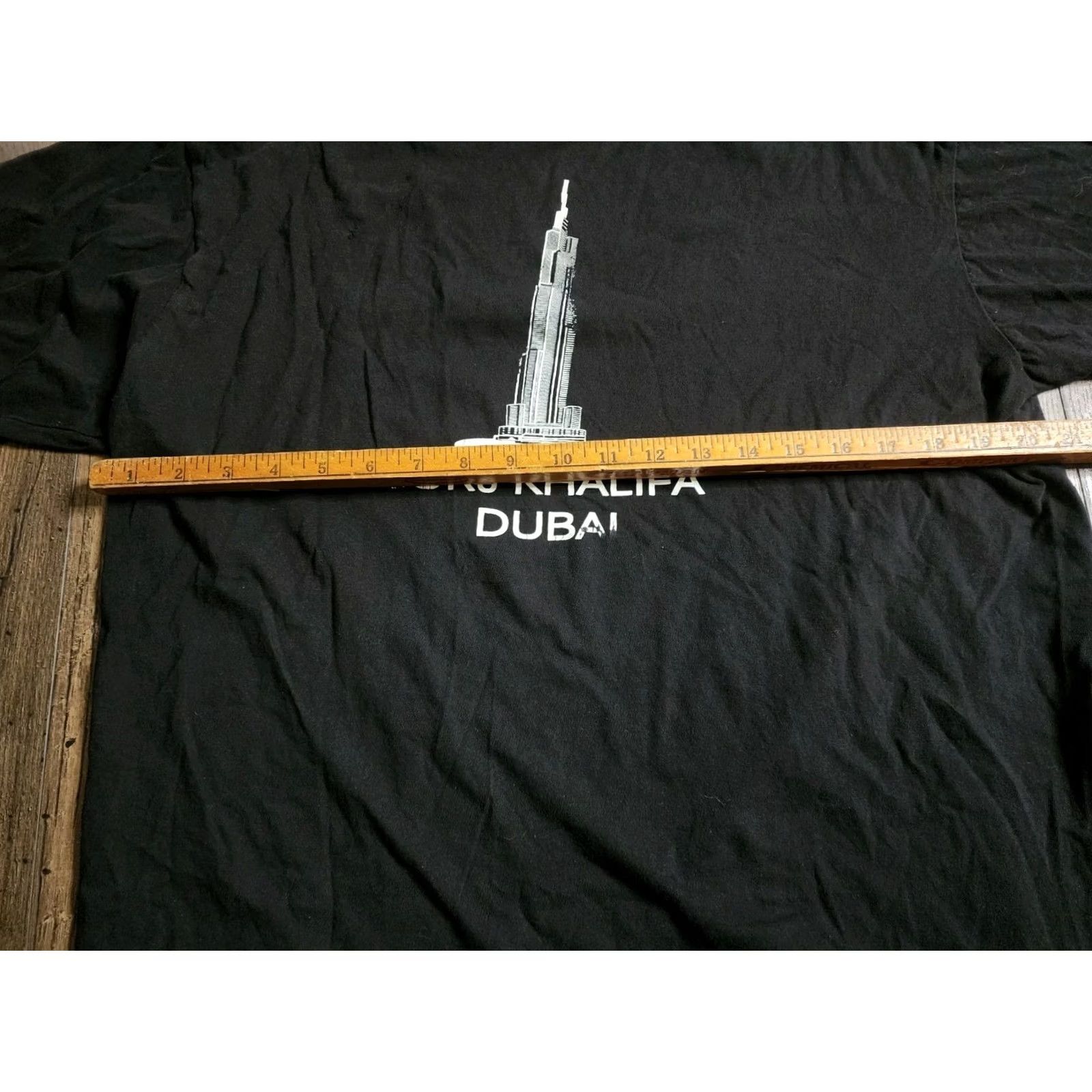 Vintage Vintage Grolls T-Shirt Mens L Black Crew Neck Short Sleeve Graphic Print UAE Burj Khalifa Dubai Skyscraper Retro Shirt Size US L / EU 52-54 / 3 - 3 Thumbnail