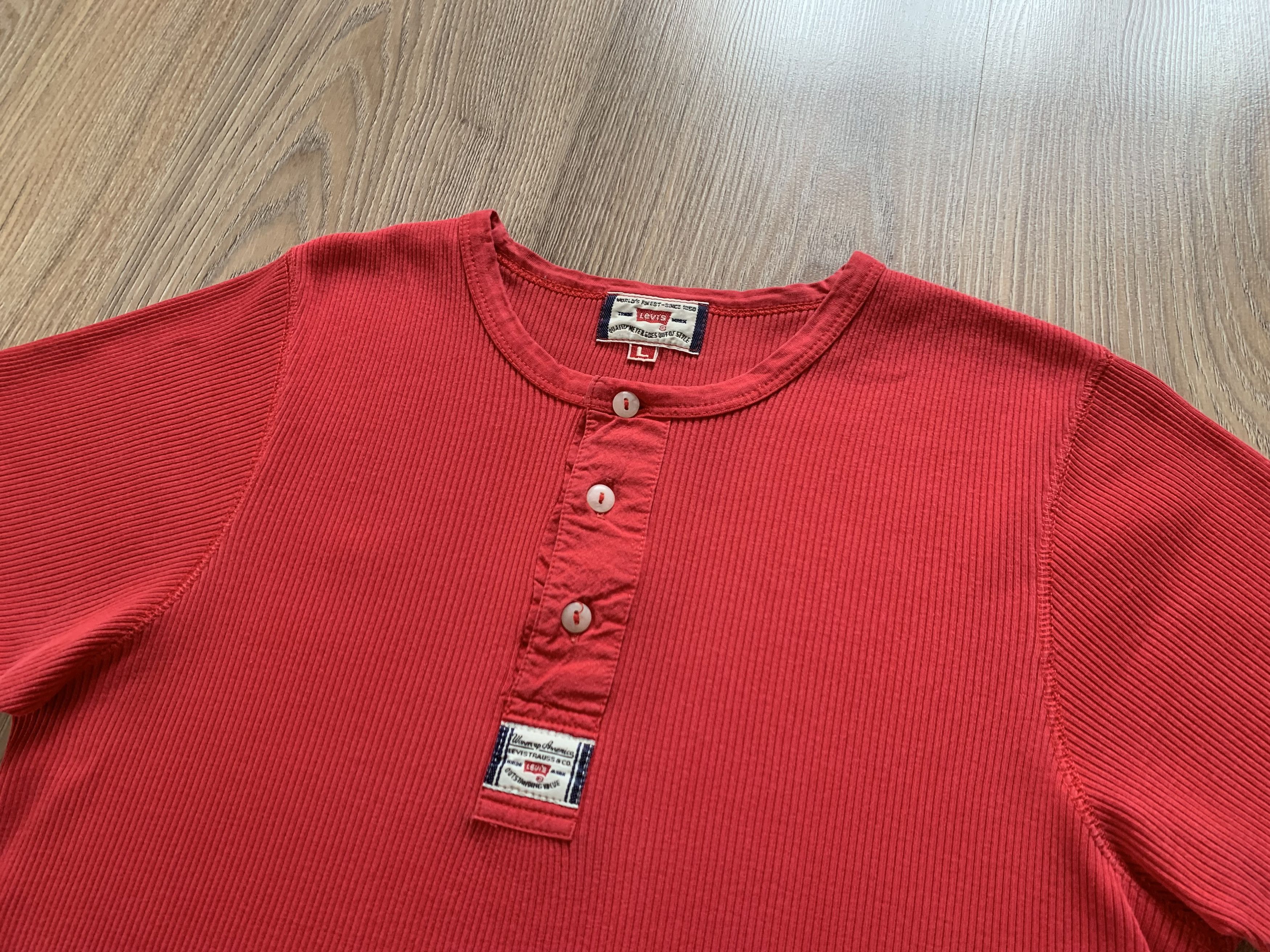 Levi's Vintage Clothing Rare Levis Women's Button Cotton T Shirt Size L / US 10 / IT 46 - 4 Thumbnail