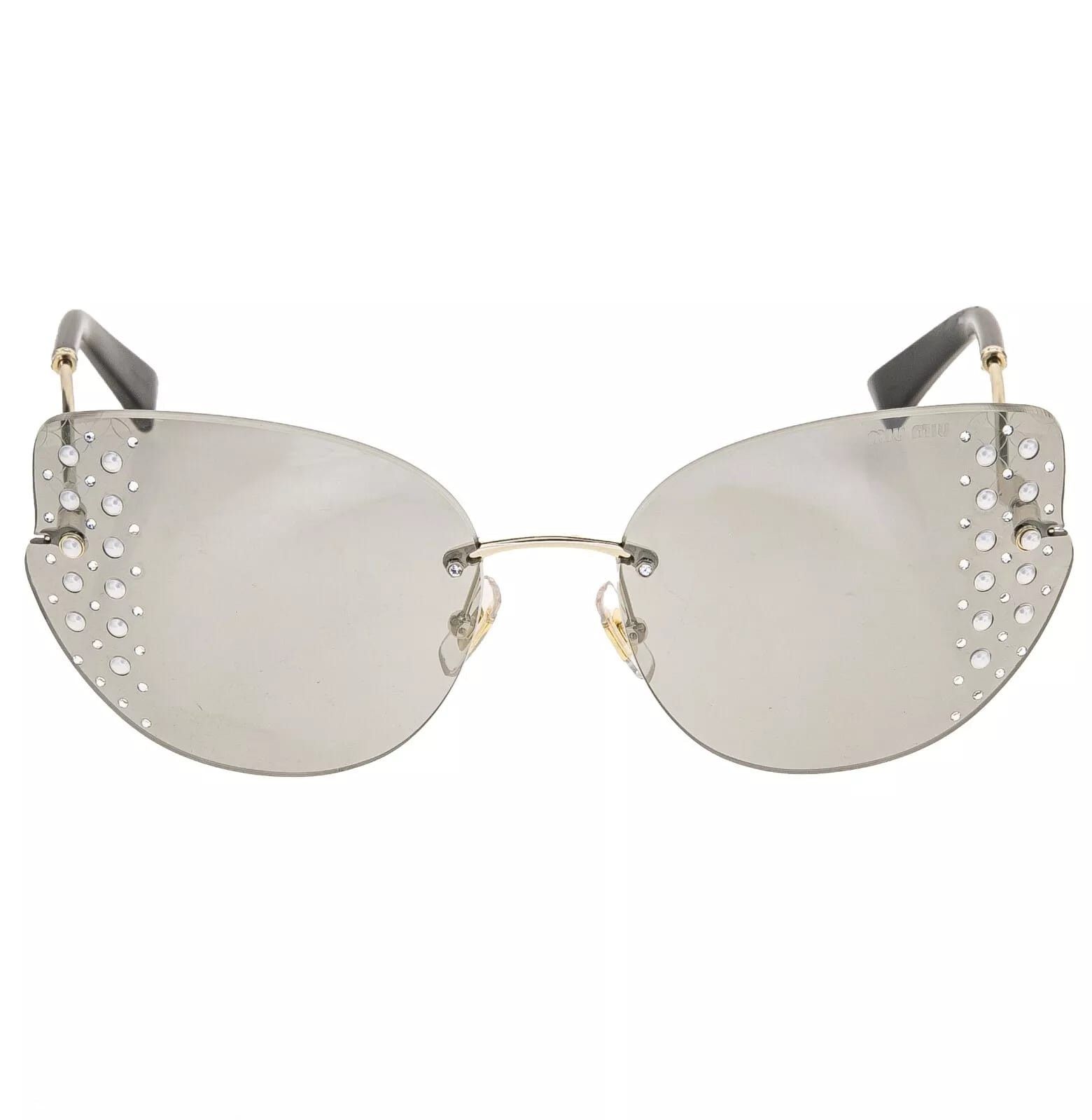 Miu Miu MIU MIU SCENIQUE MU51XS Silver Rimless Mirror Sunglasses 51X Size ONE SIZE - 9 Thumbnail