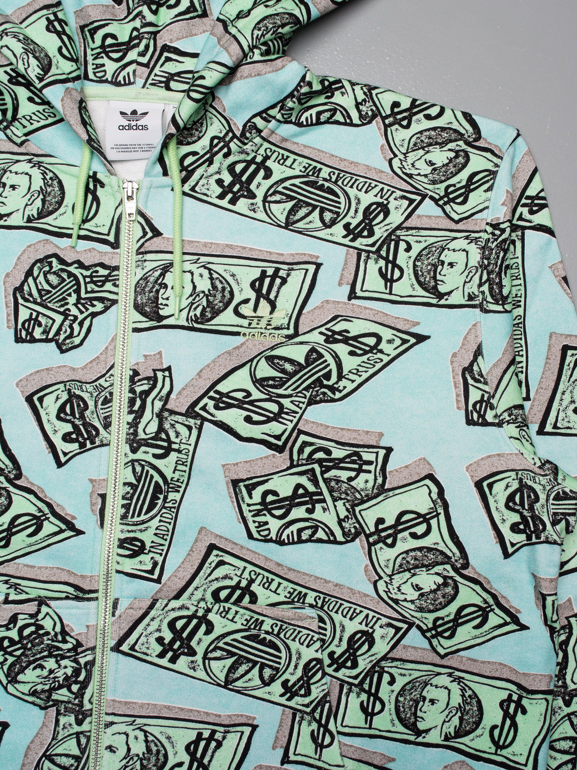 Adidas × Jeremy Scott unreleased sample 2023 Money Print zip hoodie Size US M / EU 48-50 / 2 - 6 Thumbnail