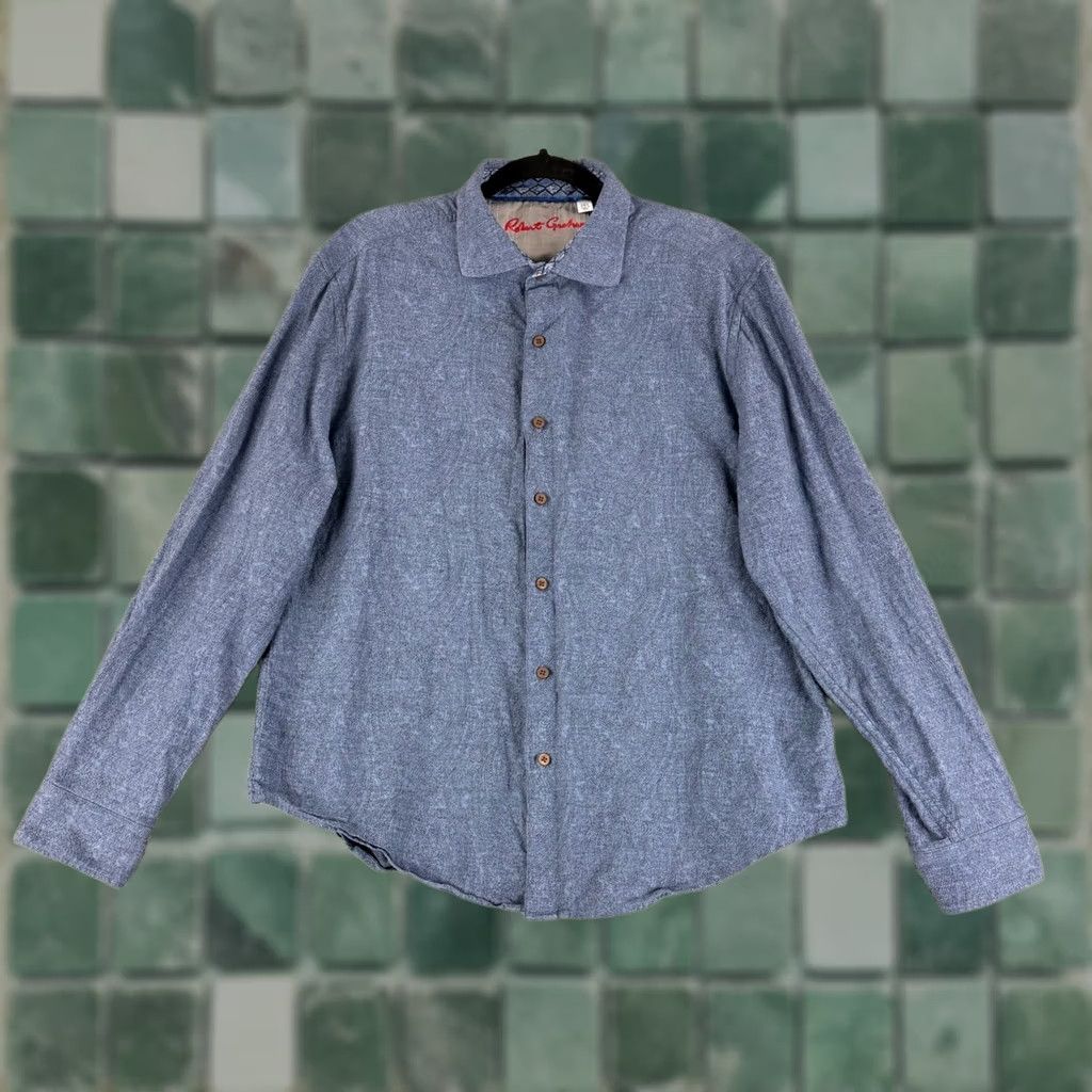 Robert Graham Robert Graham Shirt Mens 2XL Blue Button Down Paisley Tailored Fit Long Sleeve Size US XXL / EU 58 / 5 - 1 Thumbnail