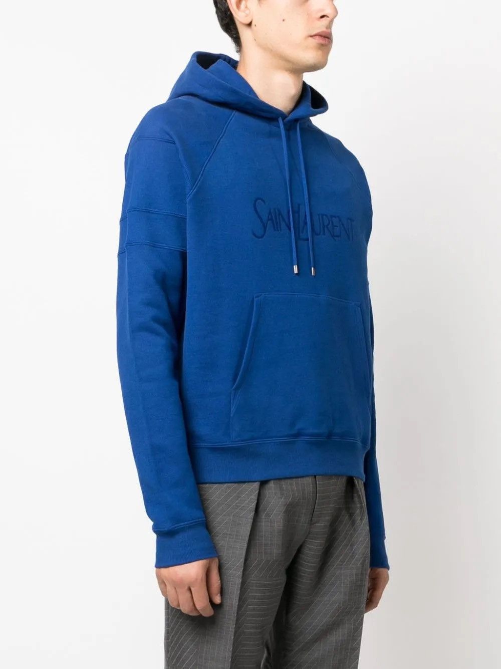 Saint Laurent Paris $1.5k FW23 Saint Laurent logo blue hoodie Grail L Size US L / EU 52-54 / 3 - 10 Thumbnail