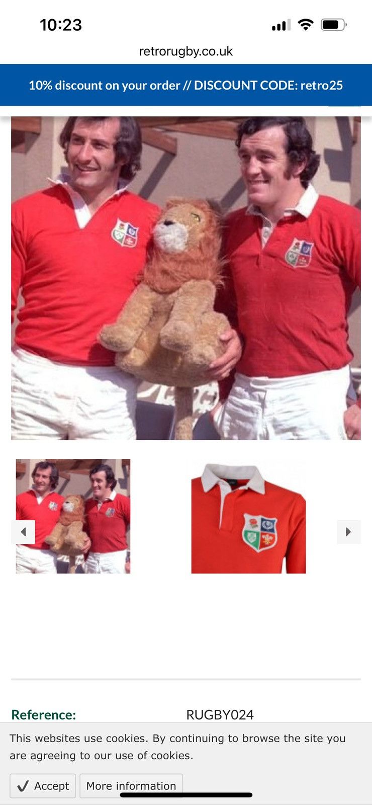 Other 1970 British Irish Lions rugby jersey Size US L / EU 52-54 / 3 - 2 Thumbnail