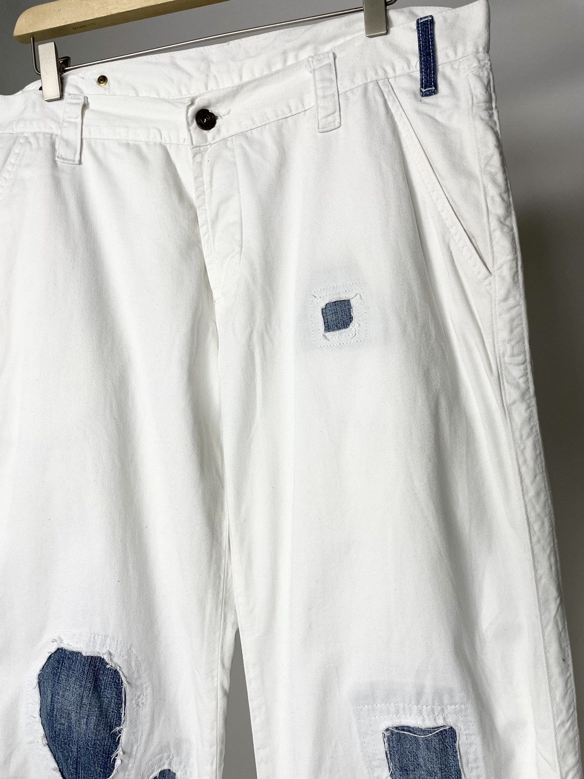 Diesel Diesel Vintage Patchwork White Denim Reworked Jeans Pants Size US 34 / EU 50 - 6 Thumbnail