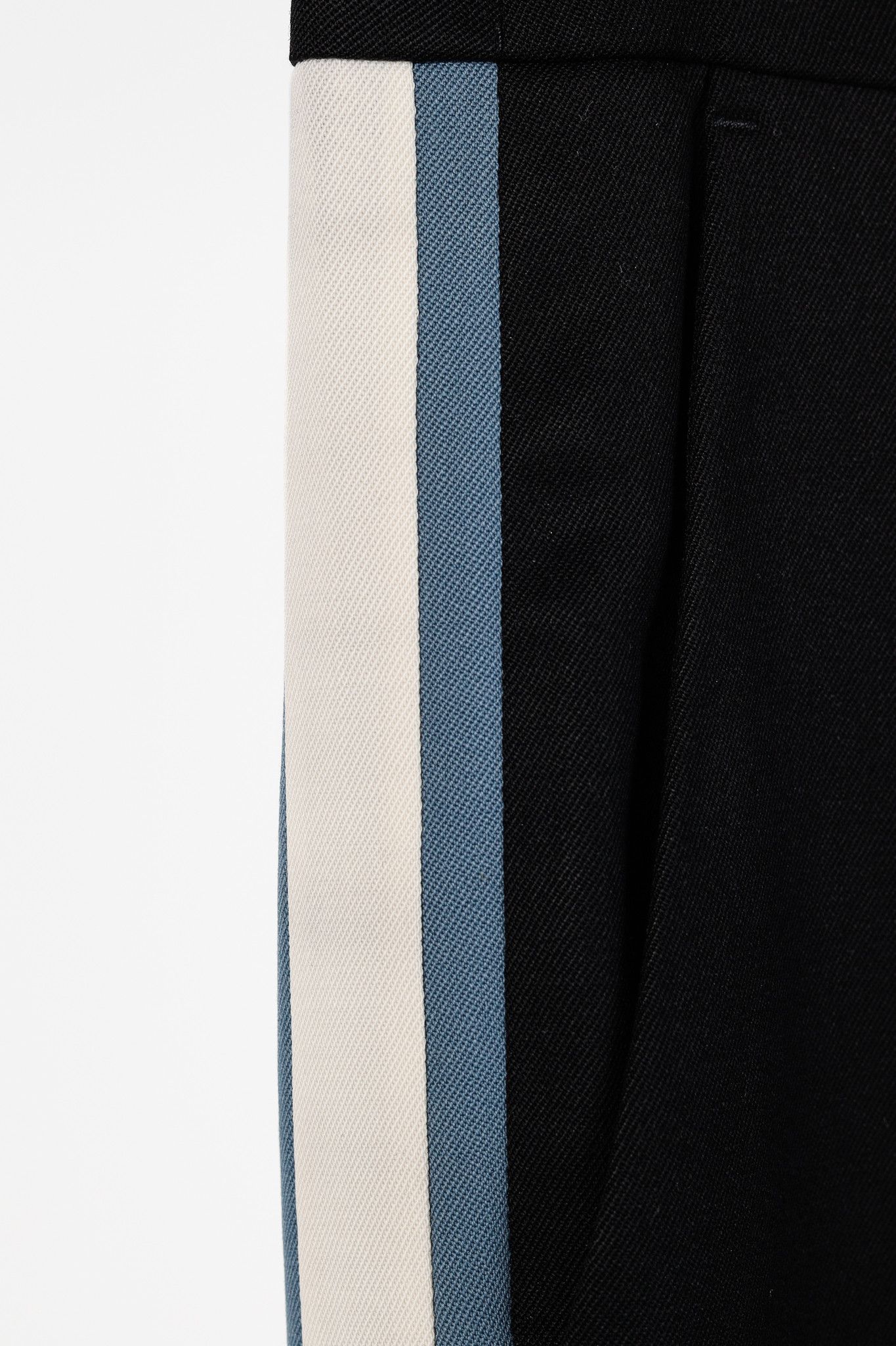 DOROTHEE SCHUMACHER Dorothee Schumacher Wool Cropped Tuxedo-Stripe Trousers Size 31" - 5 Thumbnail