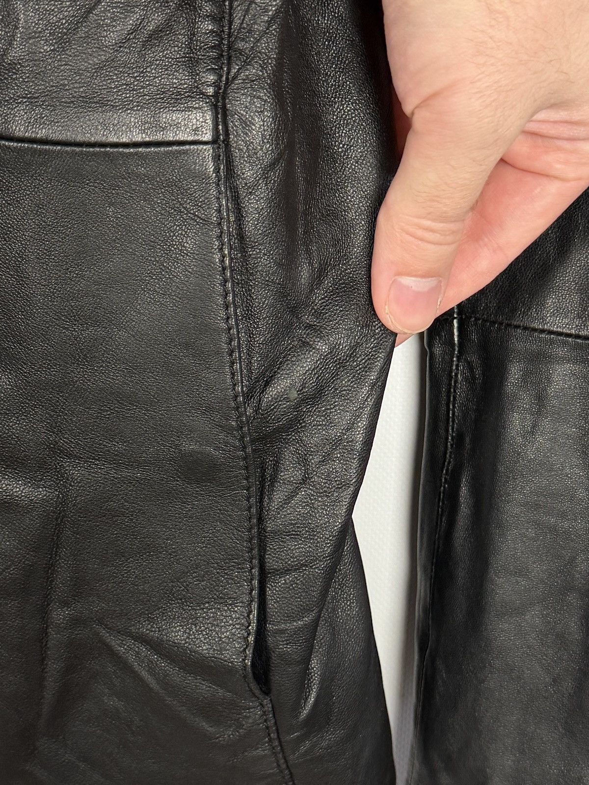 Emporio Armani Emporio Armani Leather Jacket Full Zip Biker Style Size 50 Size US S / EU 44-46 / 1 - 21 Thumbnail