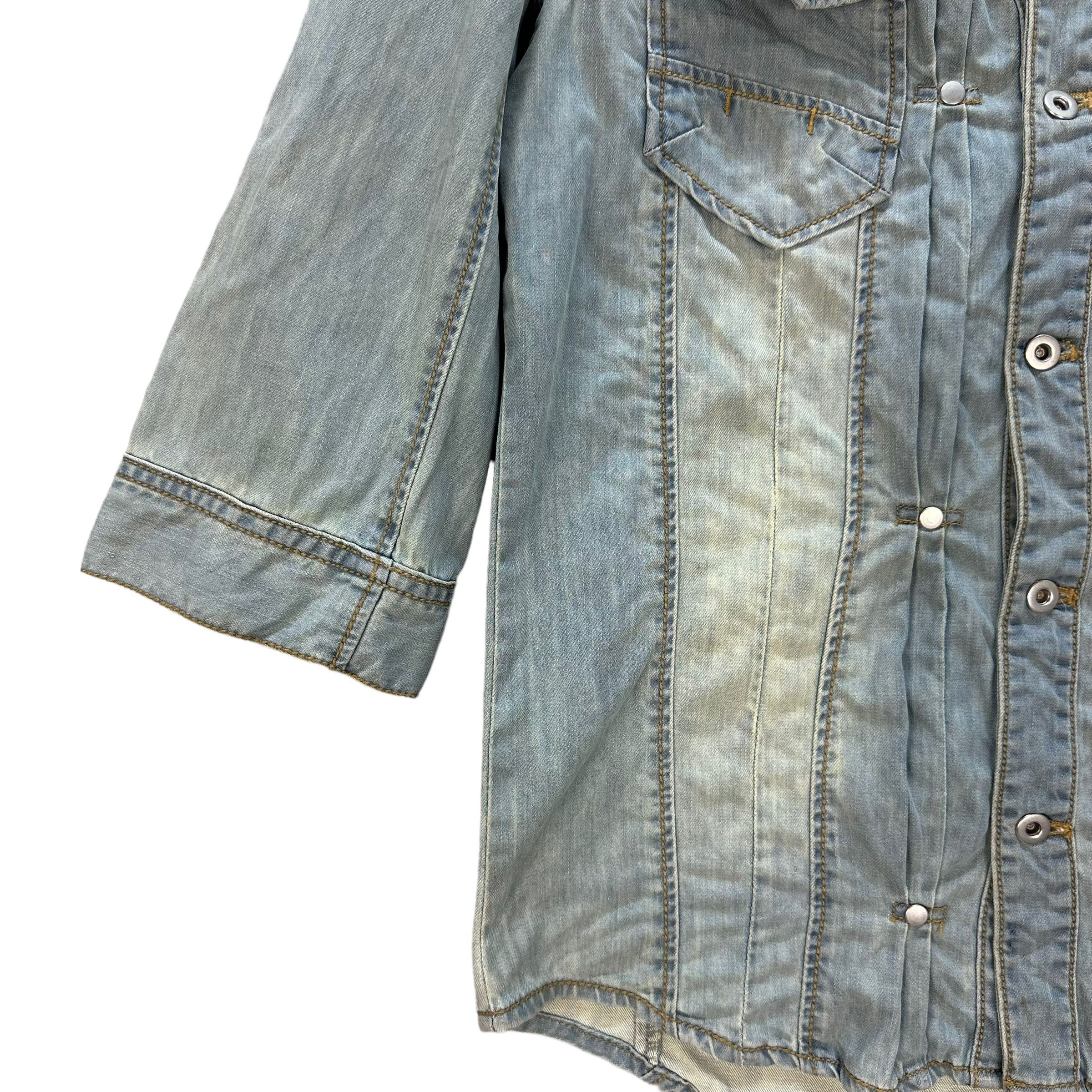 Tornado Mart TORNADO MART 3Q SLEEVE SOFT DENIM JACKET/CHAMBRAY #8768-025 Size L / US 10 / IT 46 - 5 Thumbnail