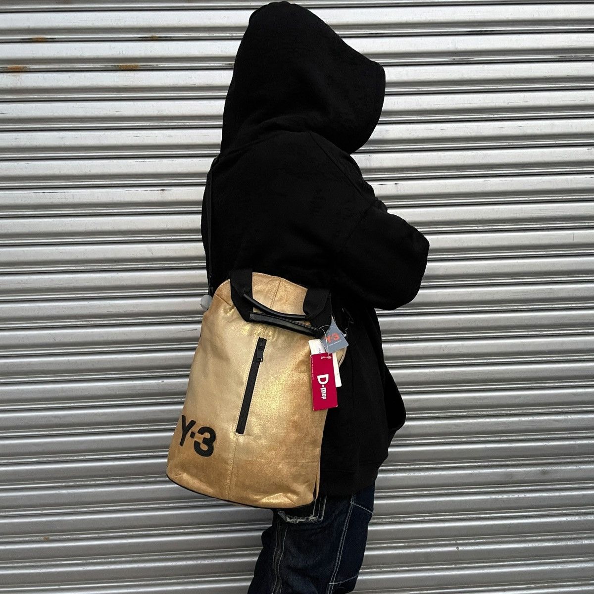 Y-3 Y-3 Yohji Yamamoto Adidas Distressed Fade 2-way Shopping Bag Size ONE SIZE - 2 Thumbnail
