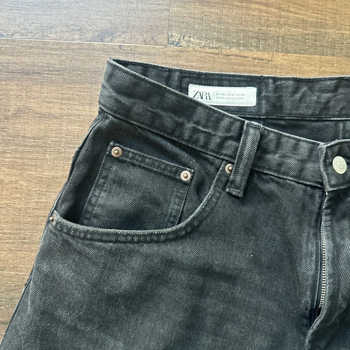 Zara Zara embroidered Black Denim Size US 32 / EU 48 - 3 Thumbnail