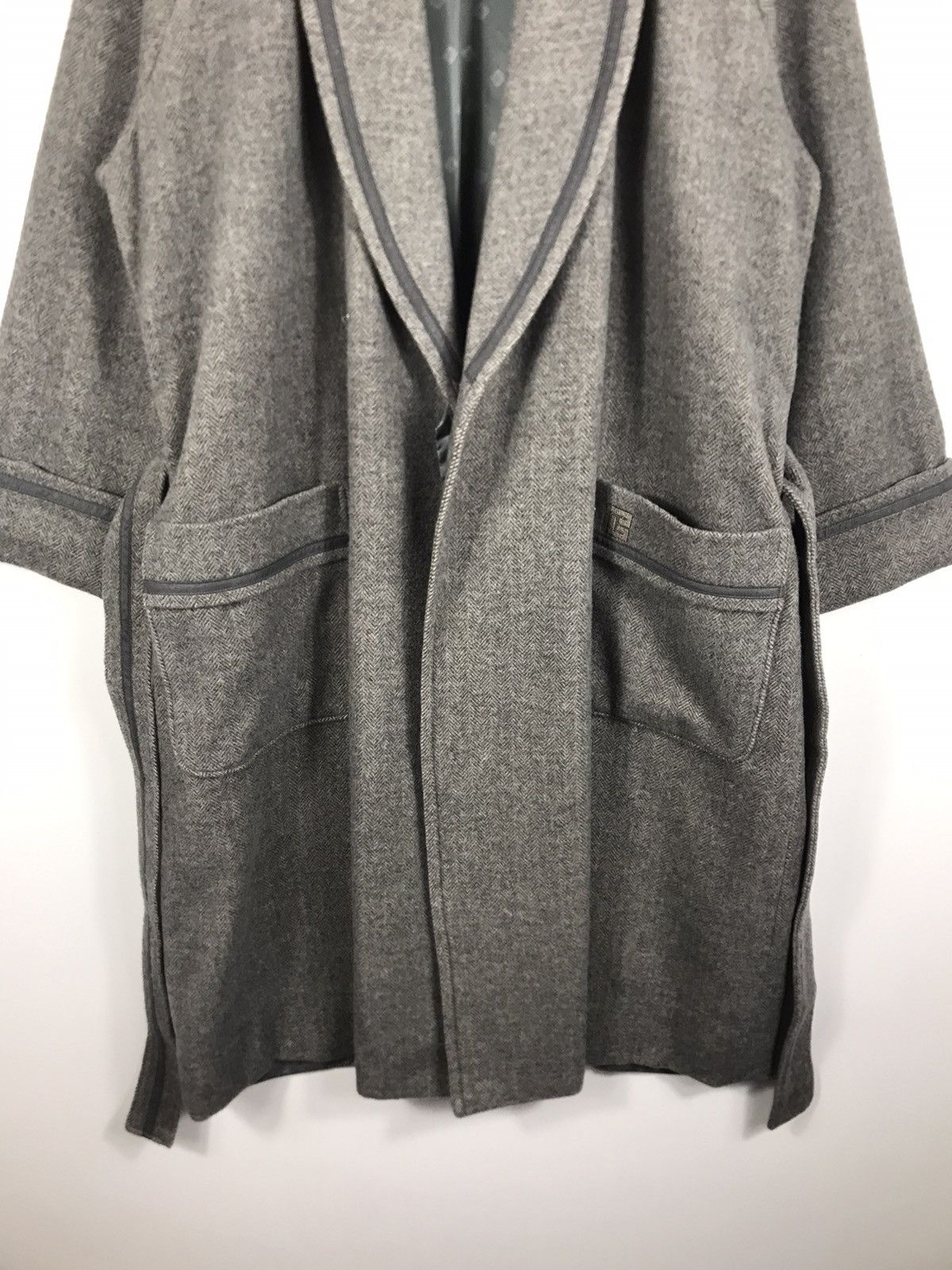 Pierre Balmain ⚡️Vintage Pierre Balmain Herringbone Bathrobe House Coat Size US M / EU 48-50 / 2 - 6 Thumbnail