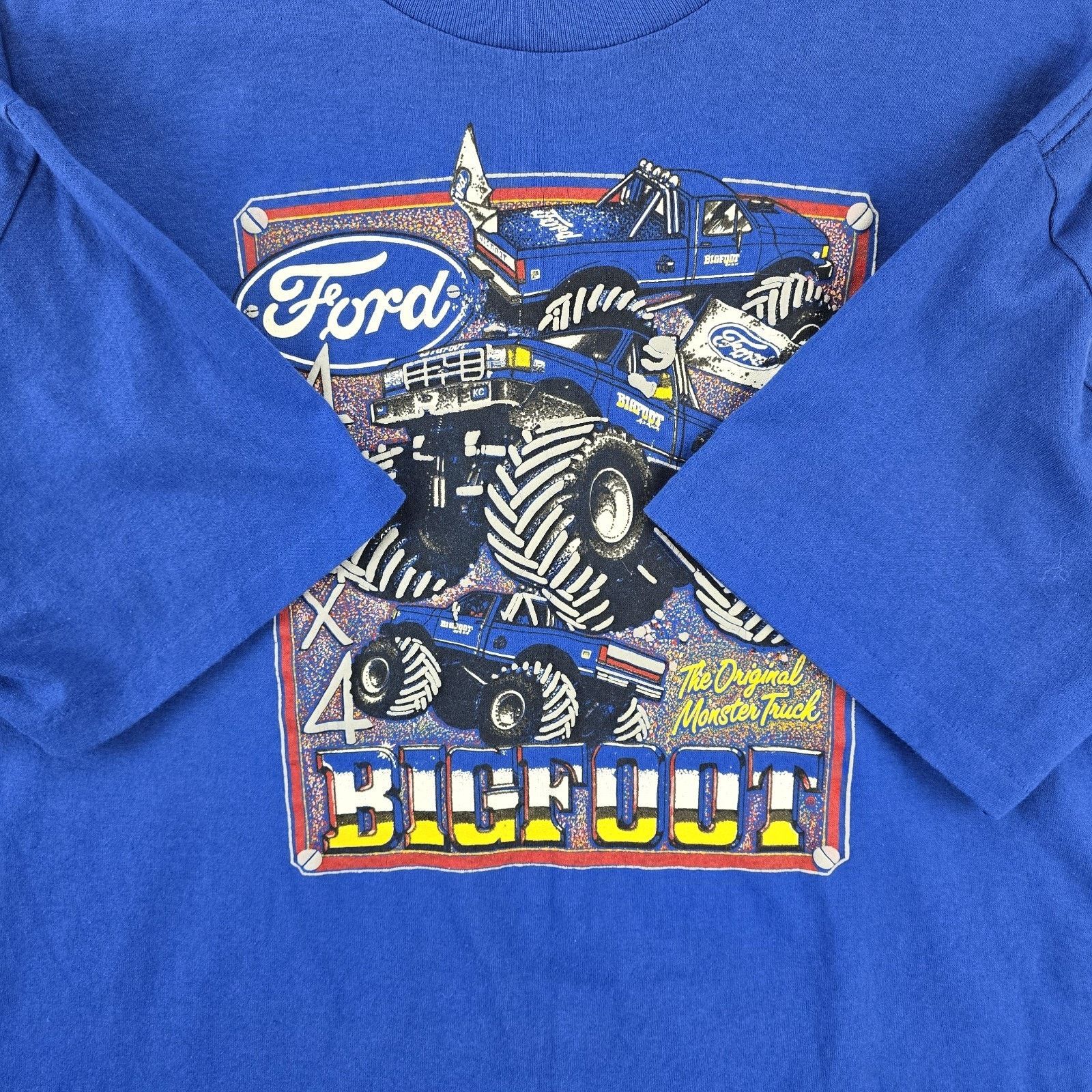 TEE JAYS Vintage Ford Bigfoot Original Monster Truck Shirt XL 80s Size US XL / EU 56 / 4 - 4 Thumbnail