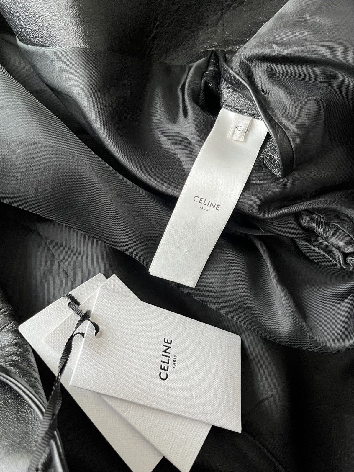 Celine × Hedi Slimane $6k Value Celine Paris Leather Blazer by Hedi Slimane Size 54R - 6 Thumbnail