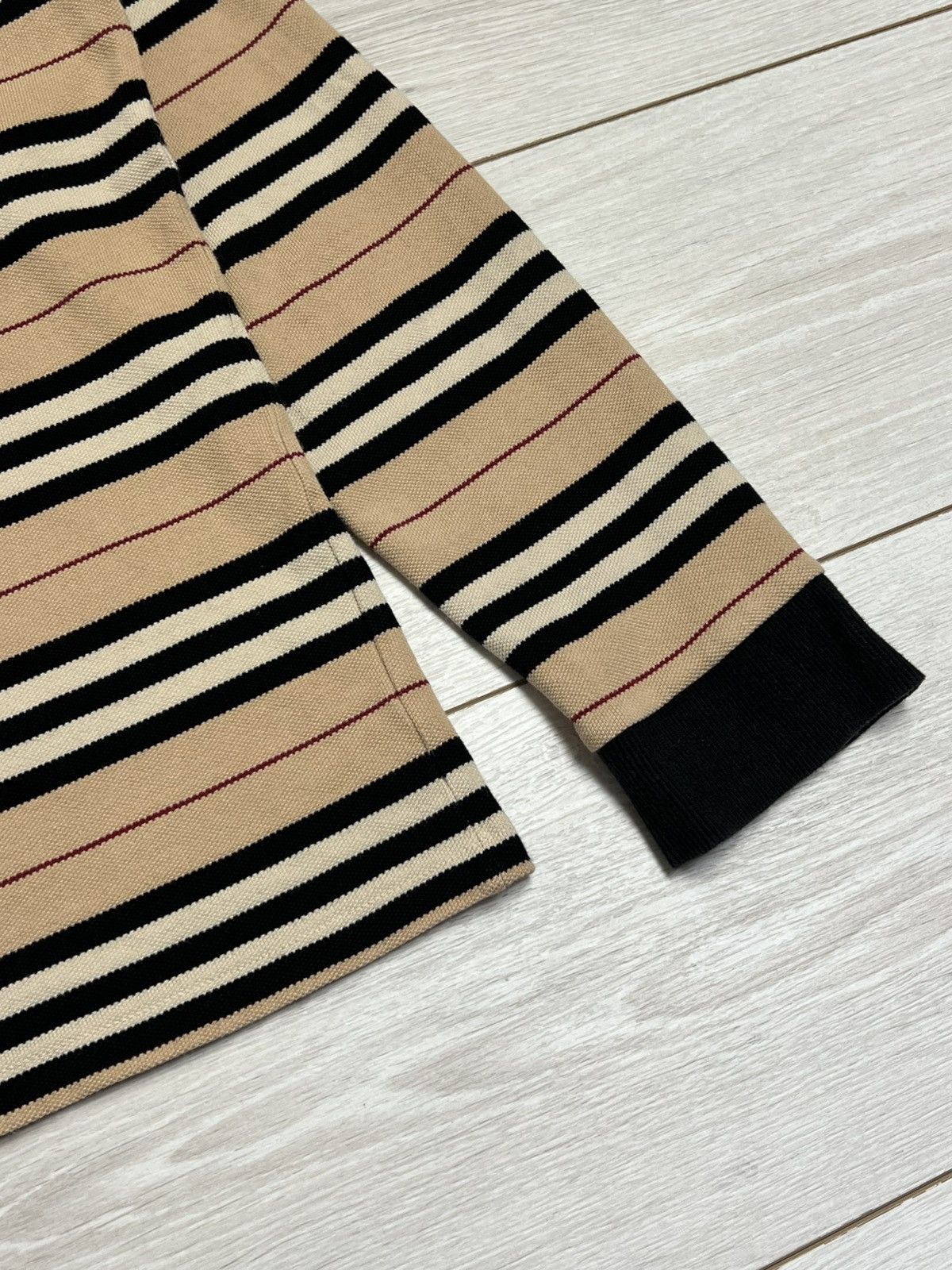Burberry VINTAGE Burberry London Archival Striped LS Polo Red Knight Size US S / EU 44-46 / 1 - 9 Thumbnail