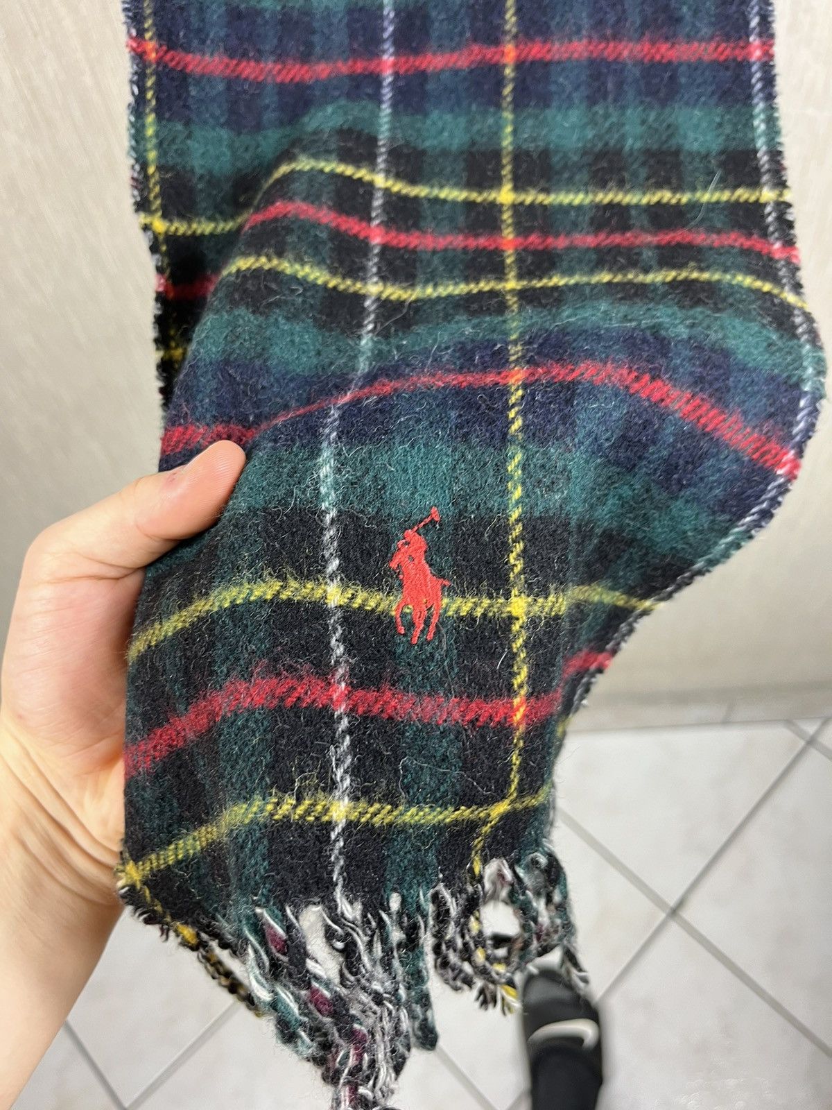 Polo Ralph Lauren × Ralph Lauren Polo Ralph Lauren Italian wool checked scarf muffler luxury Size ONE SIZE - 12 Thumbnail