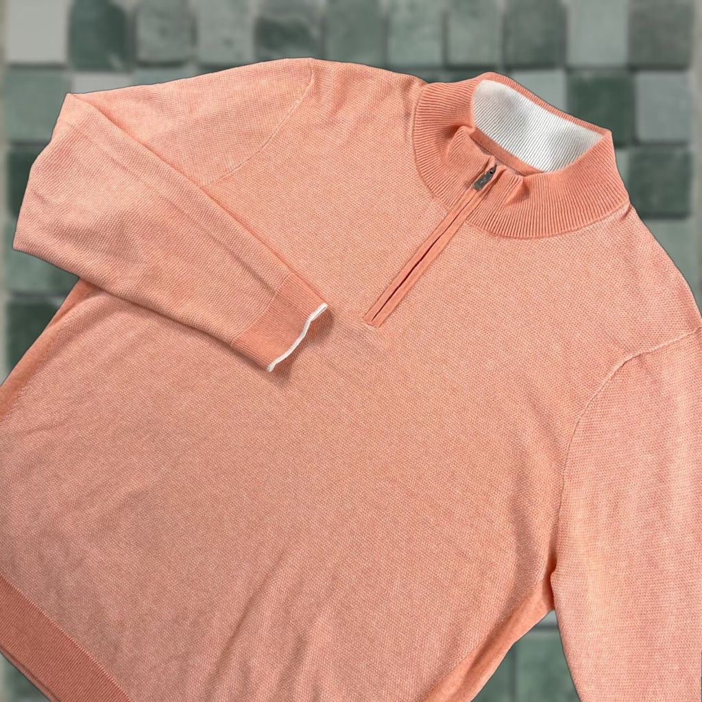 Tommy Bahama Tommy Bahama Half-Zip Men Large Orange IslandZone Sweater Long-Sleeve Mock Neck NWOT Shirt Pullover 1/4 Zip All Seasons Casual Size US L / EU 52-54 / 3 - 1 Thumbnail