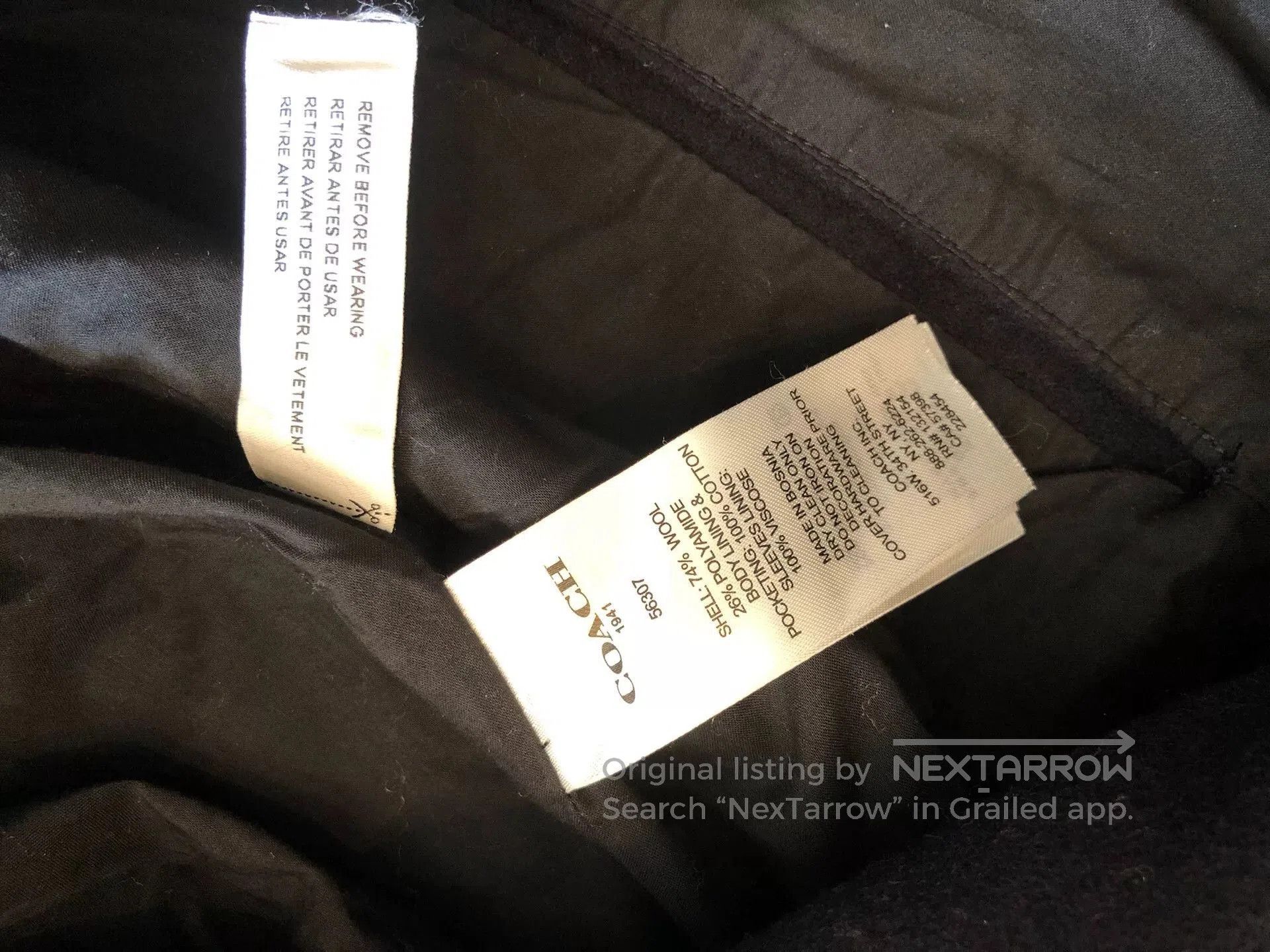Coach Coach Women's Wool Badge Coat. Size XS / US 0-2 / IT 36-38 - 6 Thumbnail