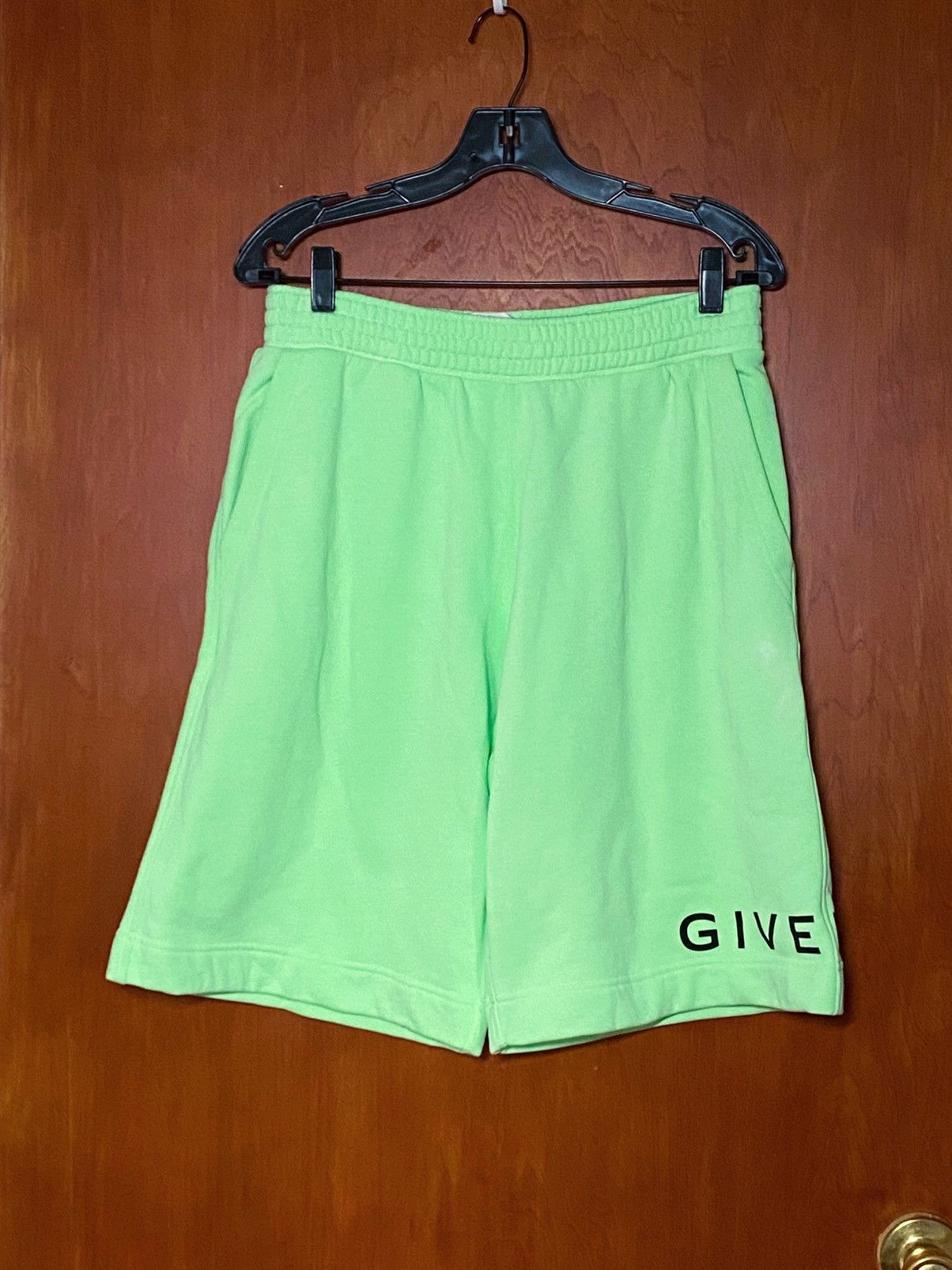Givenchy Givenchy Wide-Leg Logo-Print Cotton-Jersey Shorts size M Size US 40 / EU 56 - 4 Thumbnail