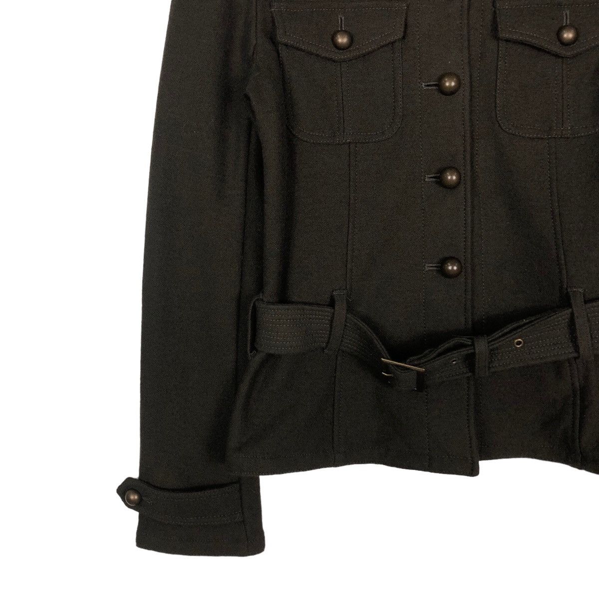 Japanese Brand Cropped Biker Jacket Wool Lounie Japan Bondage Issey Miyake Size M / US 6-8 / IT 42-44 - 4 Thumbnail