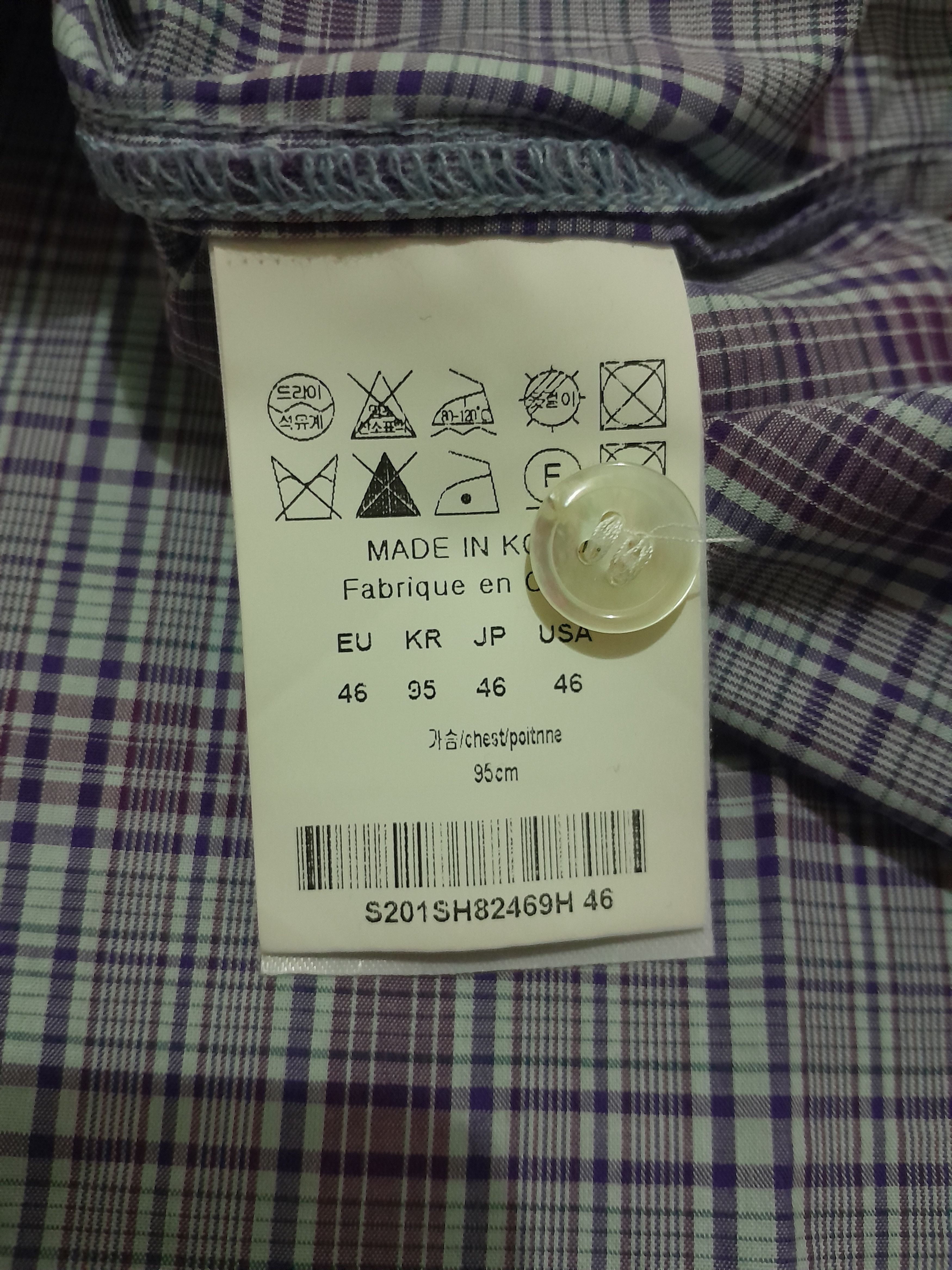 Solid Homme Solid homme purple check open collar shirt Size US S / EU 44-46 / 1 - 6 Thumbnail