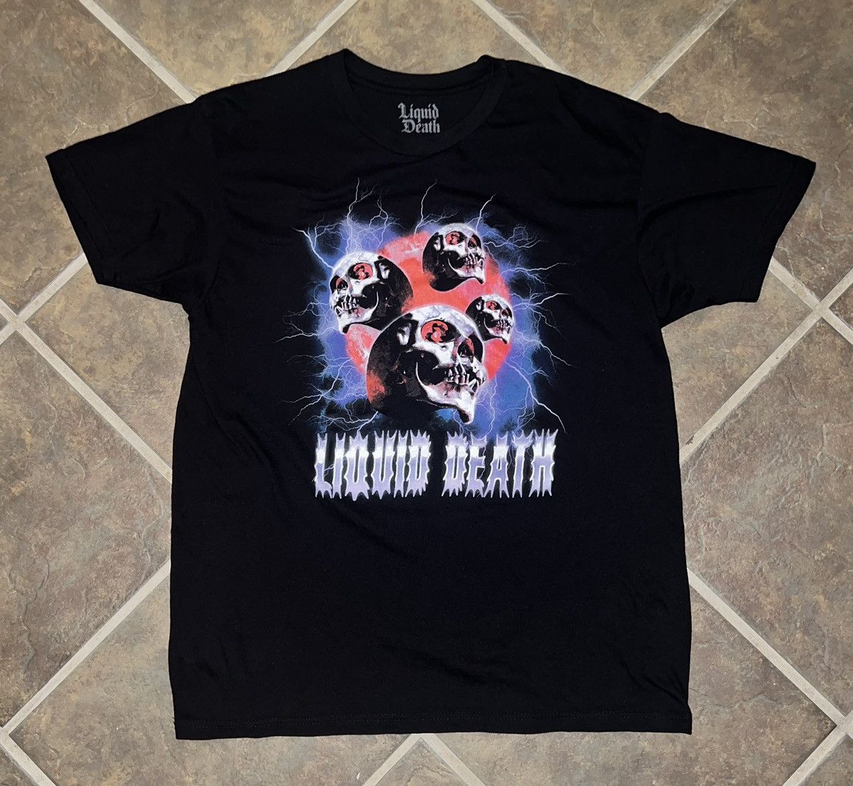 Other LIQUID DEATH LIGHTNING SKULLS T-SHIRT Size US L / EU 52-54 / 3 - 4 Thumbnail