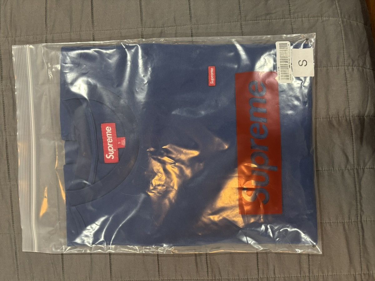 Supreme 2025 Supreme Small Box Long-Sleeve Tee 'Dark Royal' Size US S / EU 44-46 / 1 - 2 Thumbnail