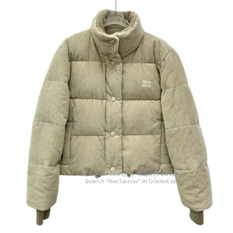 Miu Miu Brown Cotton Women's Puffer Jacket .